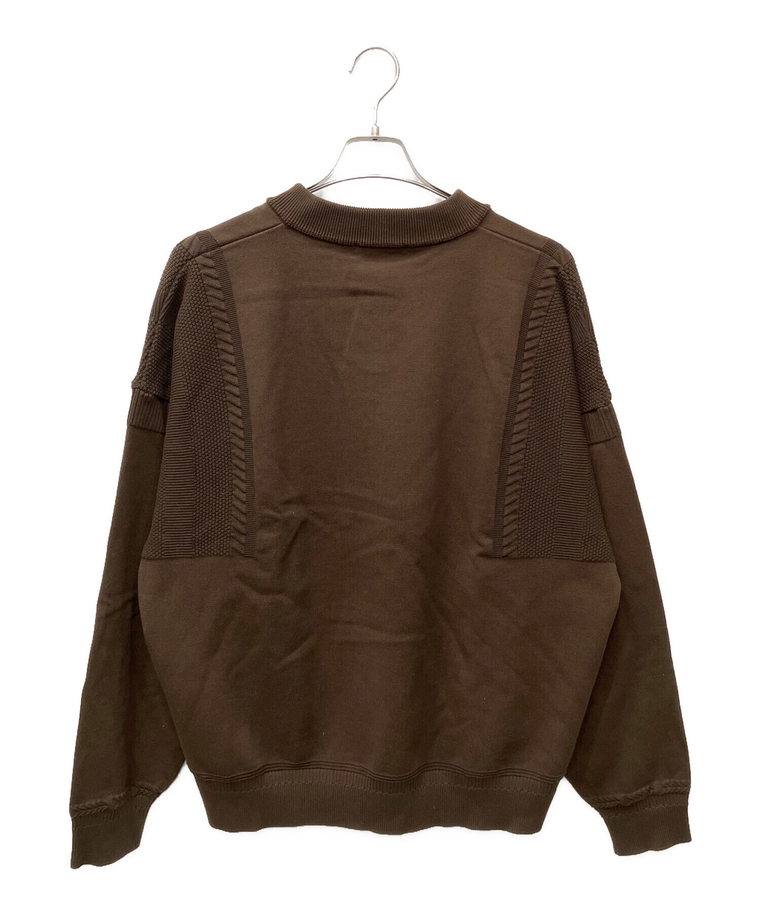 中古・古着通販】YASHIKI (ヤシキ) Ryoshu V neck Knit ブラウン 