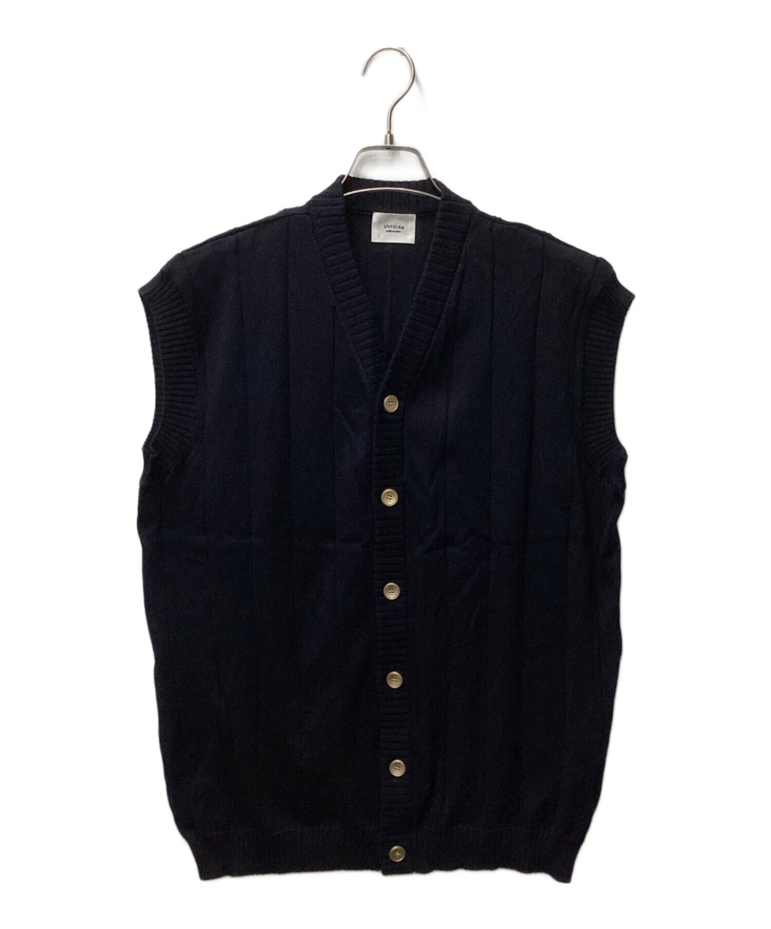 中古・古着通販】Unfolk (アンフォーク) Giza cotton vneck knit vest