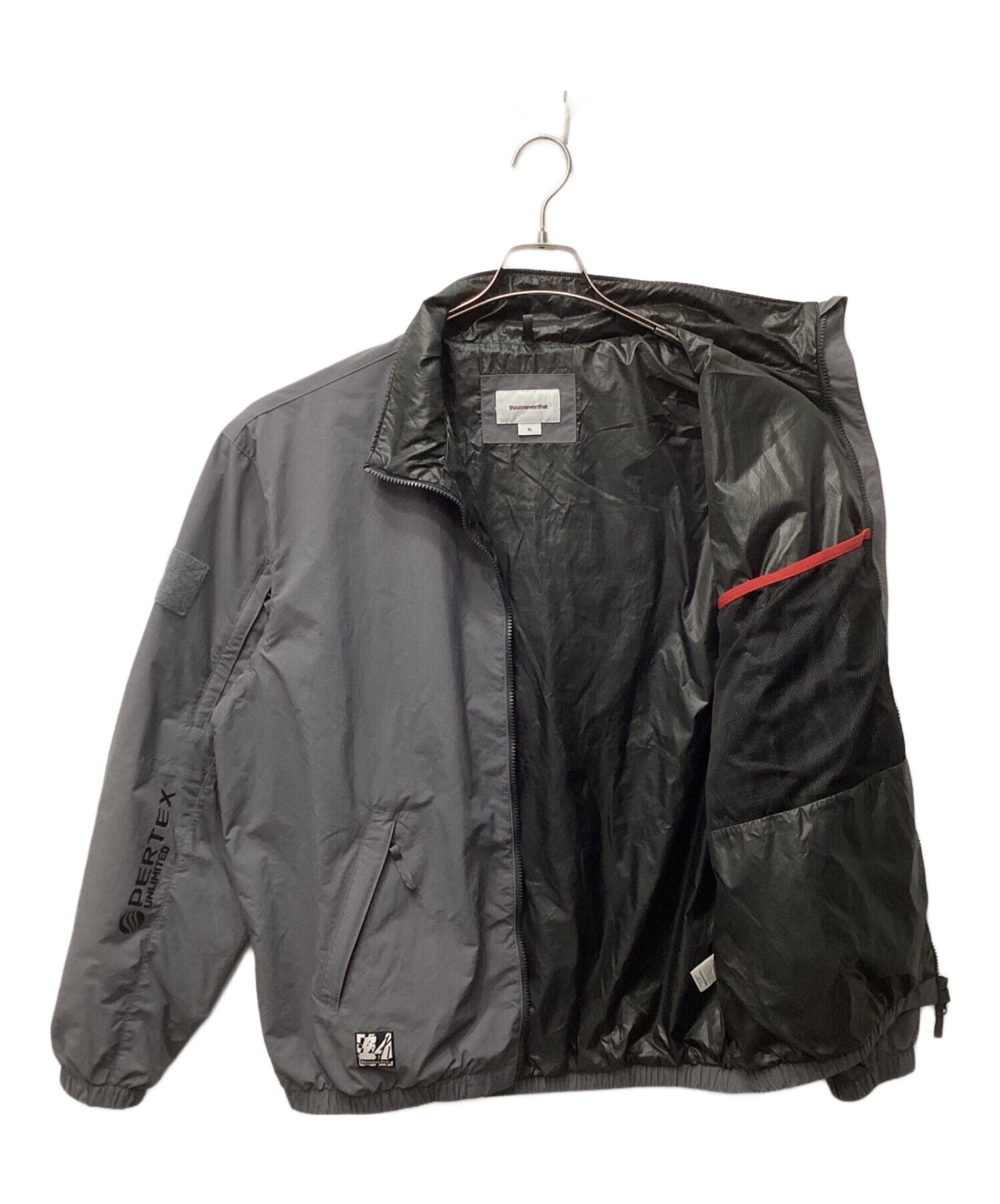 thisisneverthat トラックジャケット Lブラック/グレーj13 中古・古着通販】thisisneverthat (ディスイズネバーザット) スタンド