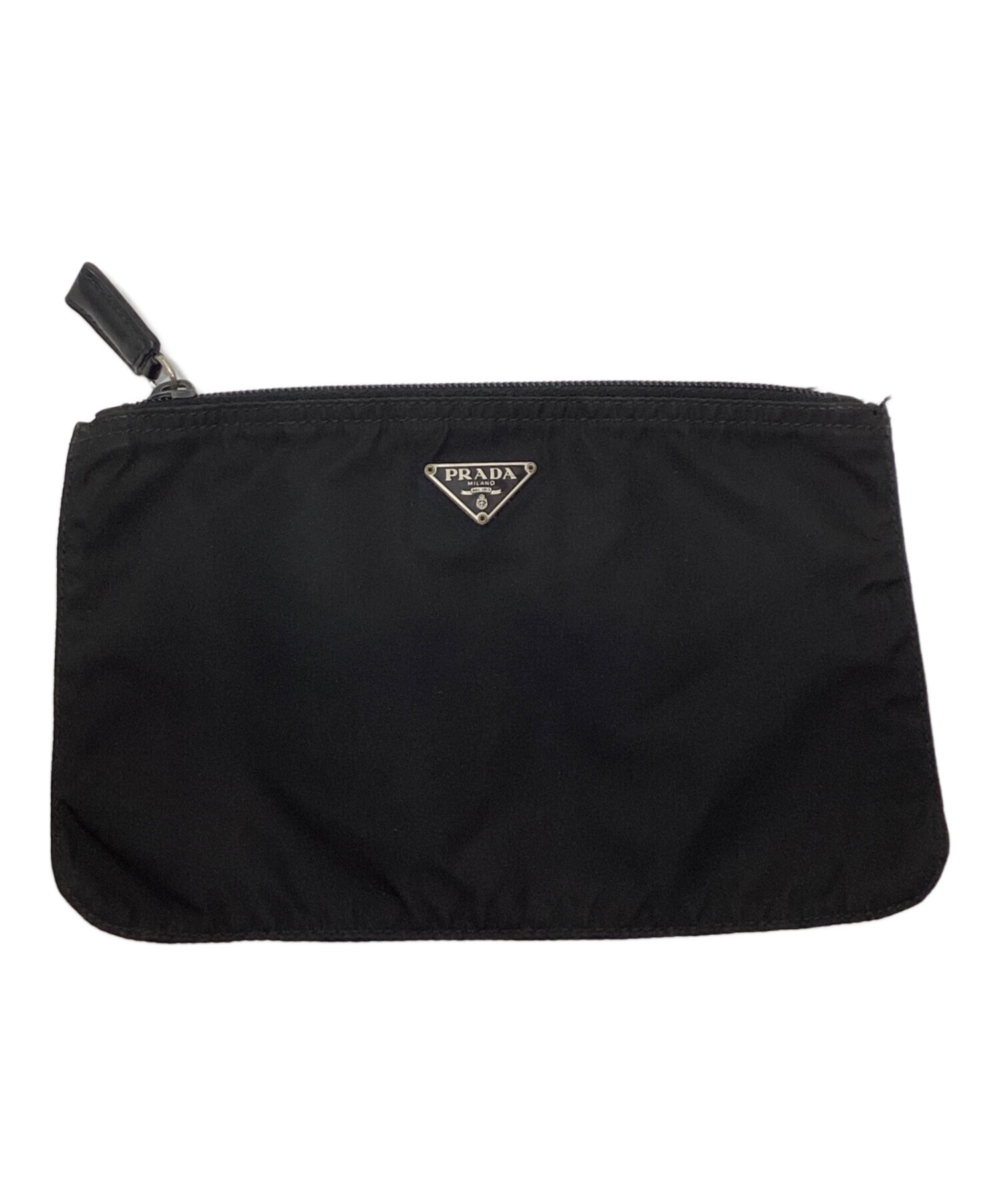 PRADA ブラック ナイロンポーチ一新品です！これ以上のお値下げはありません！ 中古・古着通販】PRADA (プラダ) ナイロンポーチ ブラック｜ブランド