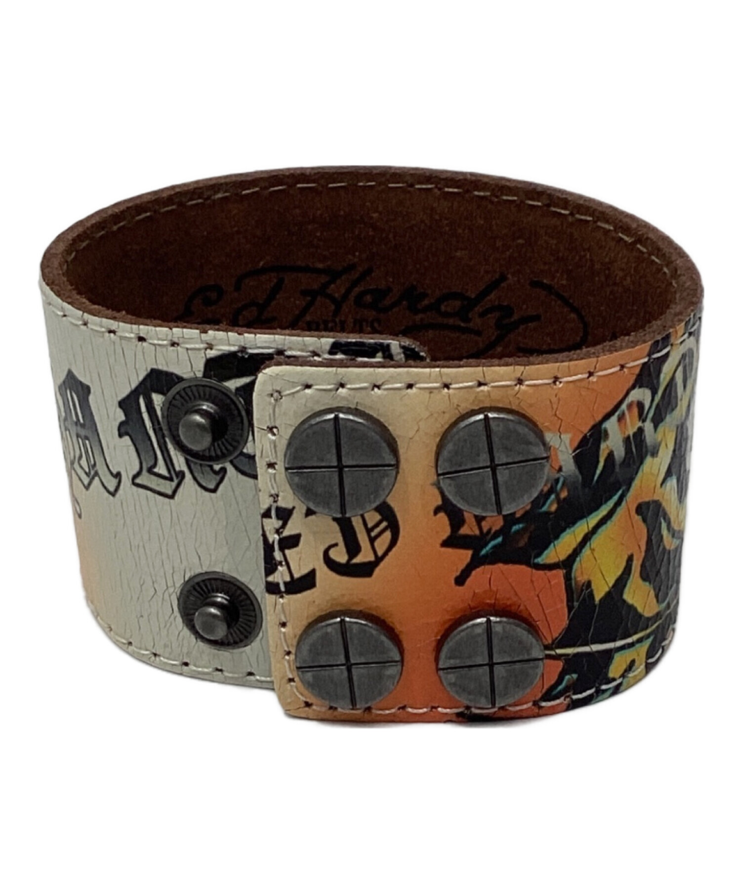 3日間限定お値下！新品未使用♡エドハーディー バングル 中古・古着通販】Ed Hardy (エド ハーディー) レザーバングル マルチ