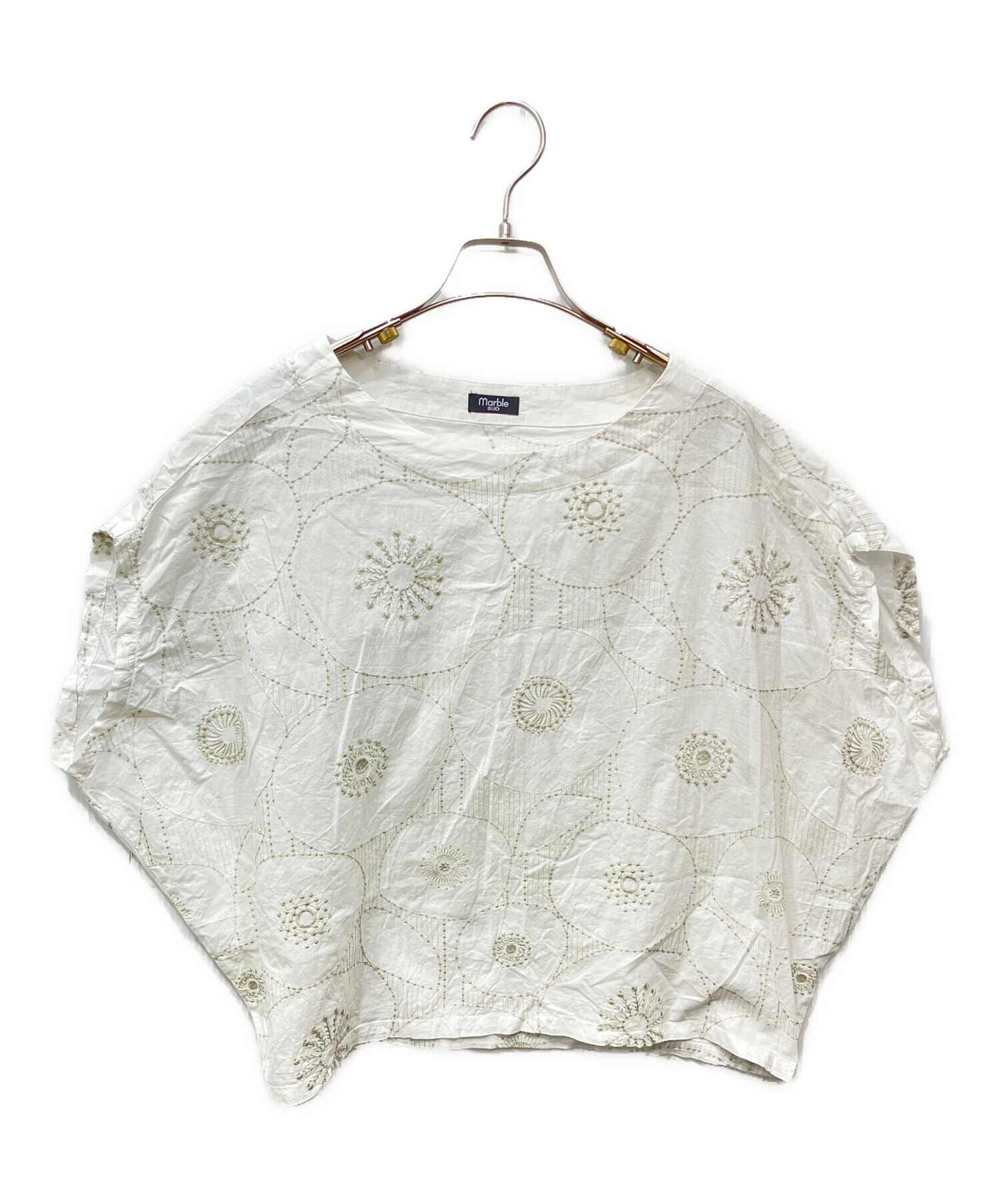 marble SUD マーブルシュッド　刺繍　ブラウス　シャツ 中古・古着通販】Marble SUD (マーブルシュッド) ワライ刺繍ブラウス