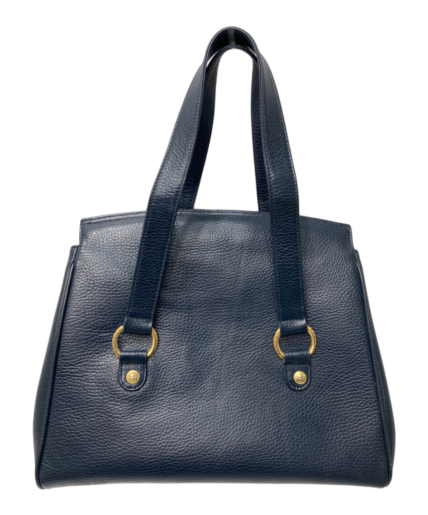 バッグ　ブルー　ハンドバッグ　レザー　ロゴ　ファッション　チェーン 中古品 中古・古着通販】GIANNI VERSACE (ジャンニ・ヴェルサーチ