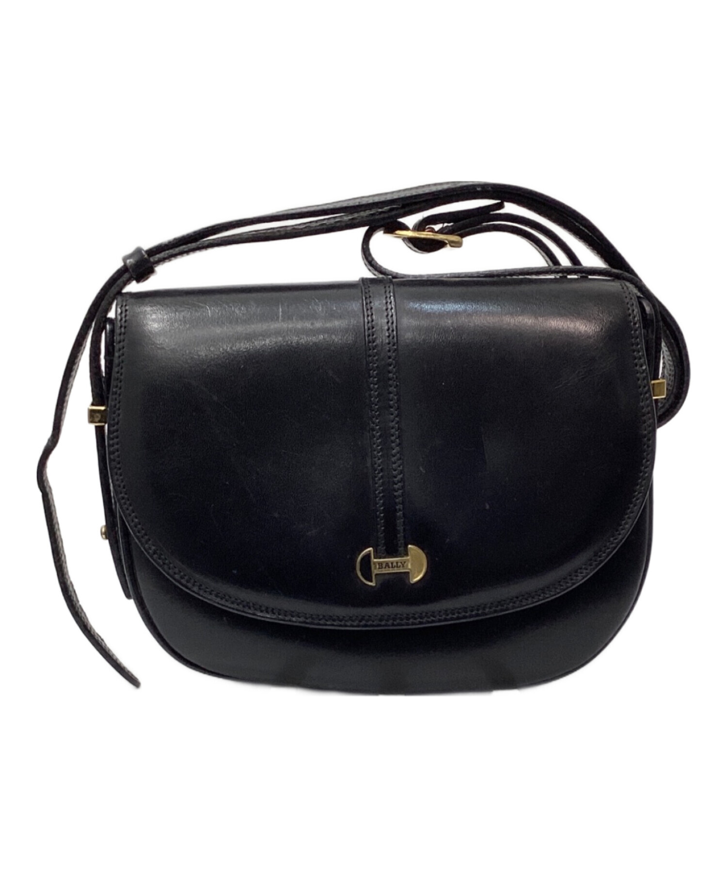 BALLY バリー ショルダーバッグ レザー ブラック レディース 【中古】 中古・古着通販】BALLY (バリー) ショルダーバッグ ブラック｜ブランド