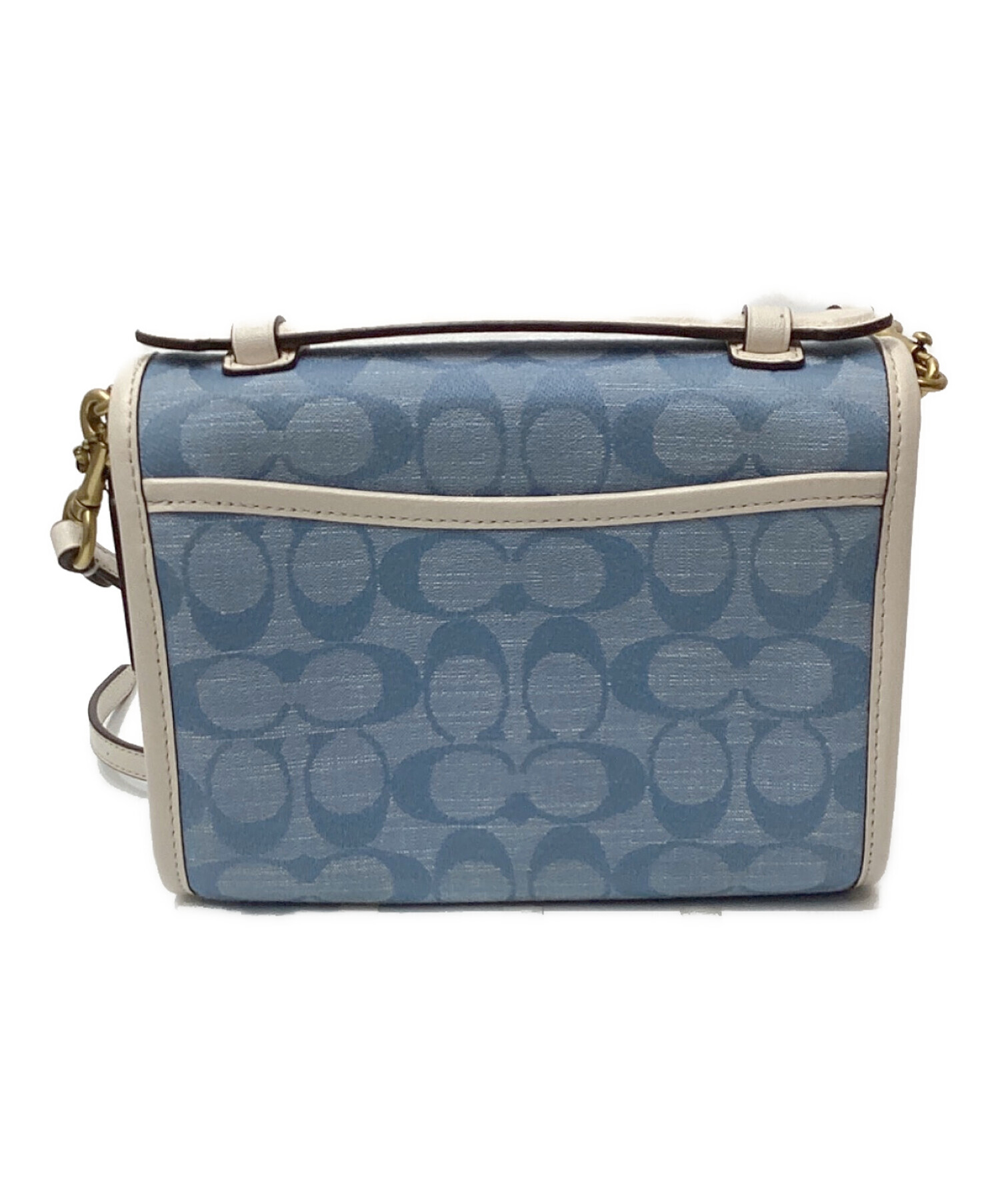 中古・古着通販】COACH (コーチ) ショルダーバッグ スカイブルー