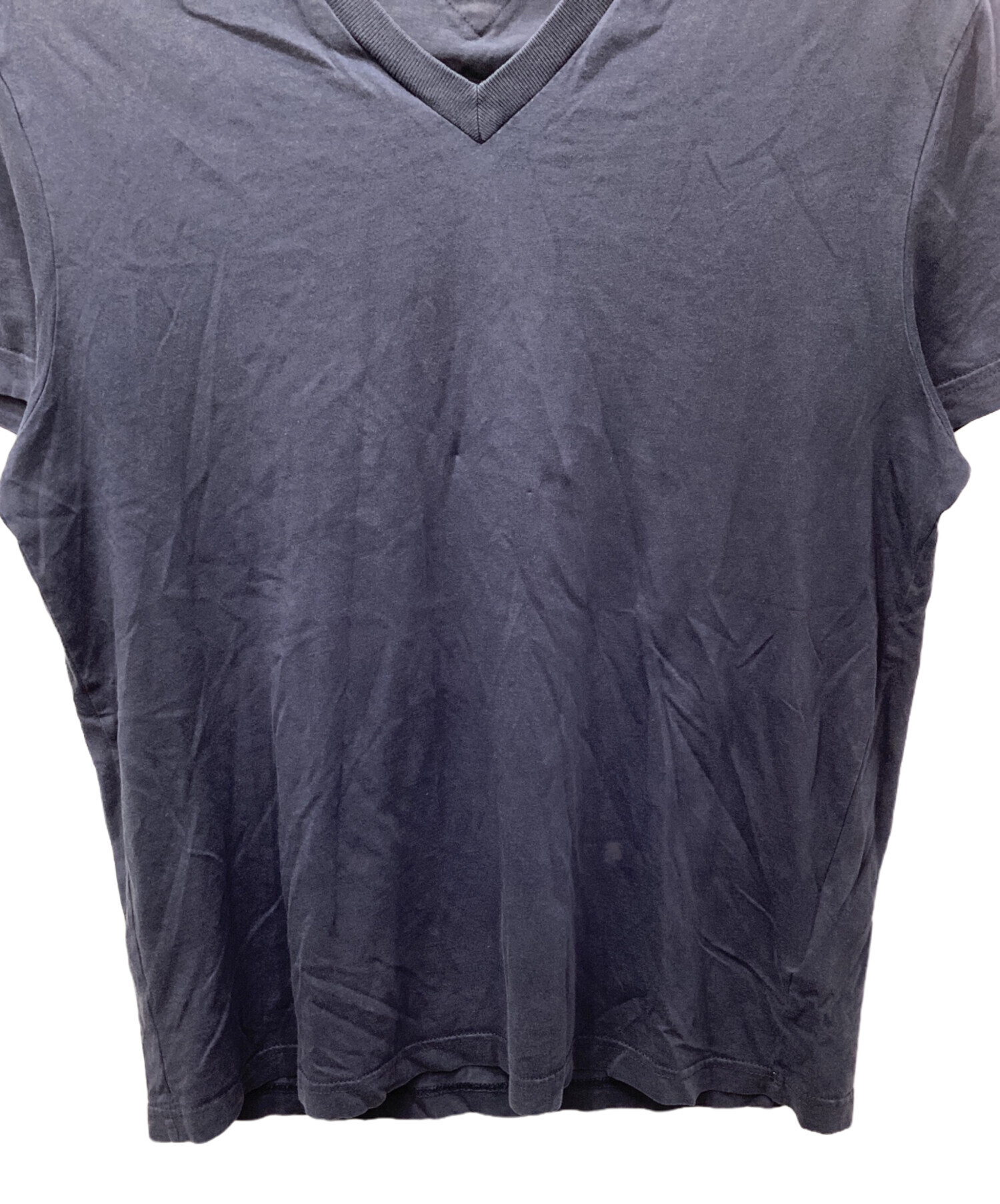 中古・古着通販】PRADA (プラダ) バックトライアングルVネックTシャツ 