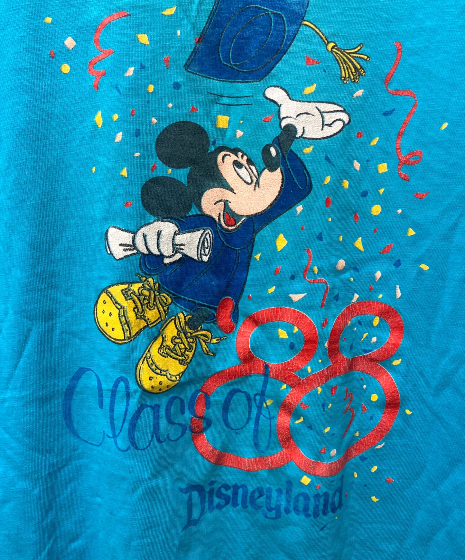 中古・古着通販】DISNEY (ディズニー) 80's プリントTシャツ ブルー