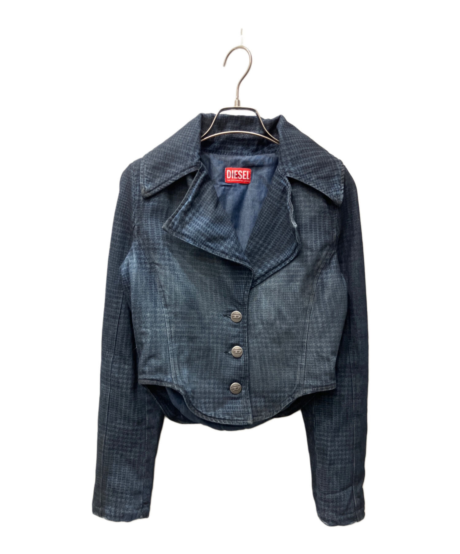 値下げ未使用に近い DIESEL 青グレー デニムジャケットレディース 中古・古着通販】DIESEL (ディーゼル) DE-ALI-S デニムジャケット
