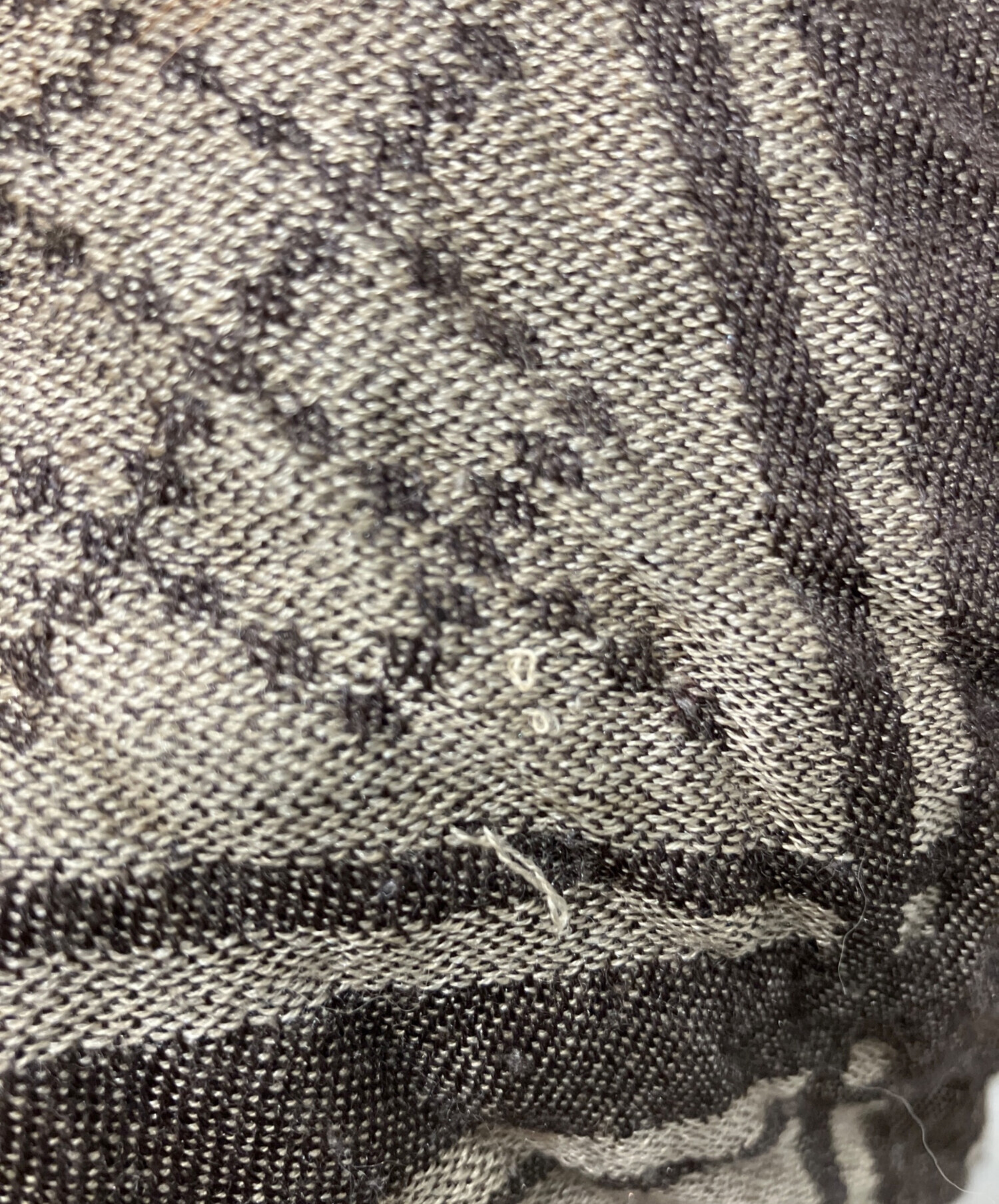中古・古着通販】GUCCI (グッチ) フォックスファー シルク混 GG柄