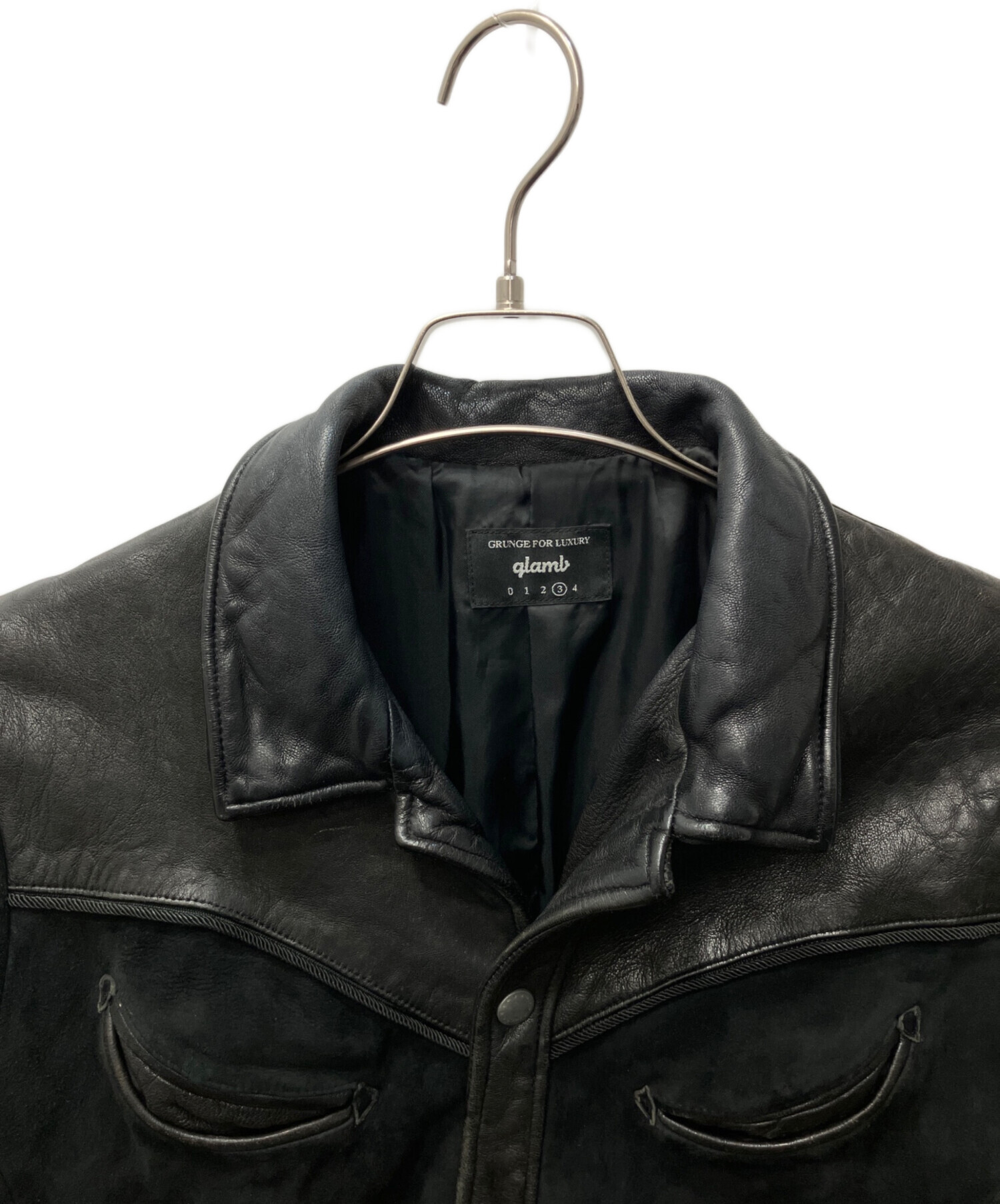 中古・古着通販】glamb (グラム) Western leather JKT ブラック サイズ