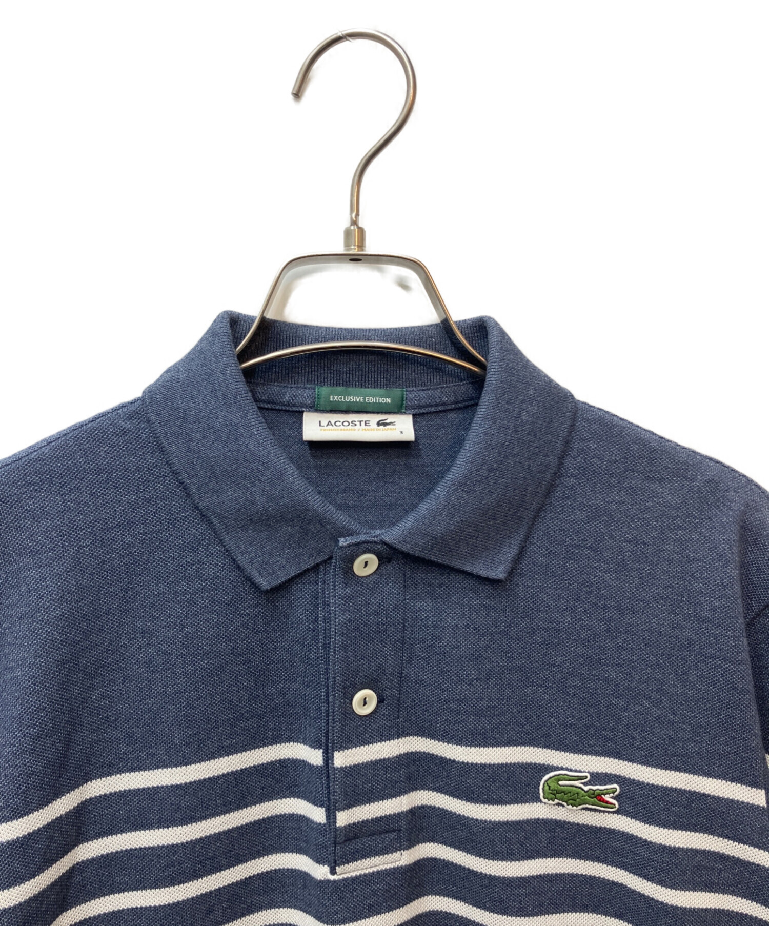 中古・古着通販】LACOSTE (ラコステ) ポロシャツ ネイビー サイズ:3