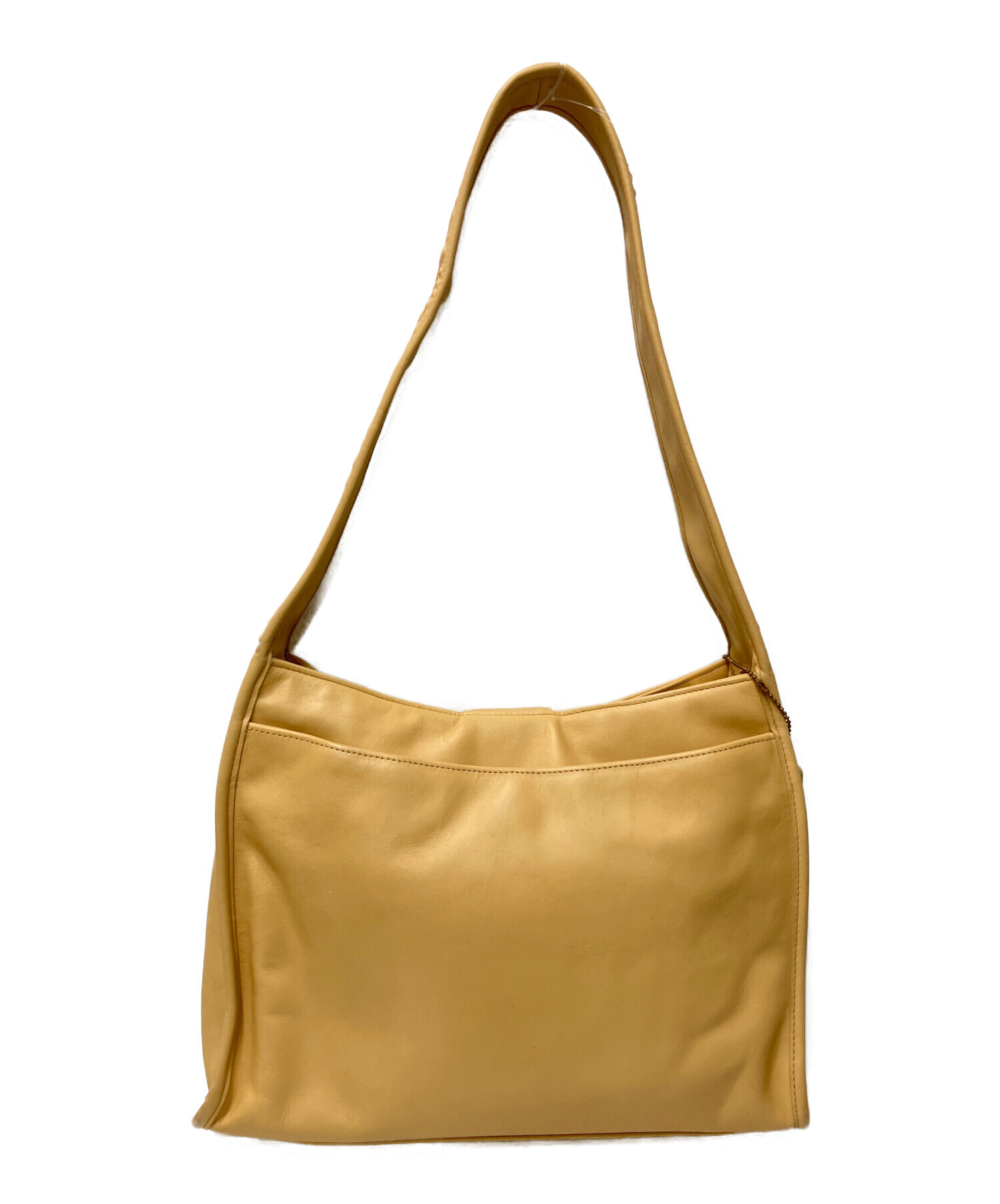 中古・古着通販】COACH (コーチ) レザーワンショルダーバッグ クリーム 