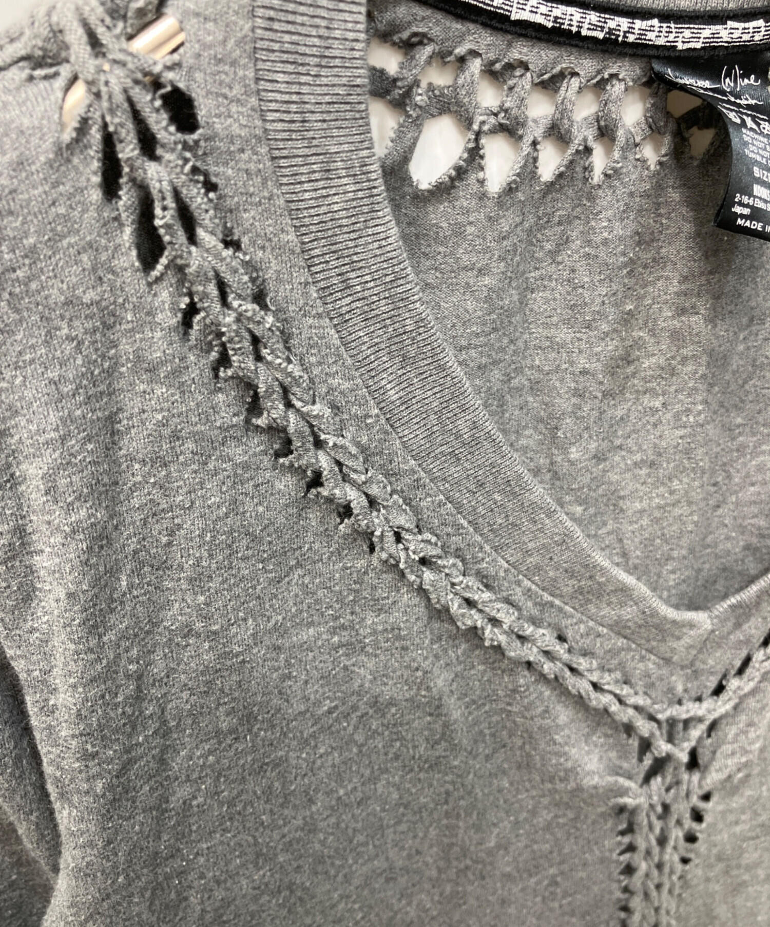 中古・古着通販】NUMBER (N)INE (ナンバーナイン) 編み込みカットソー