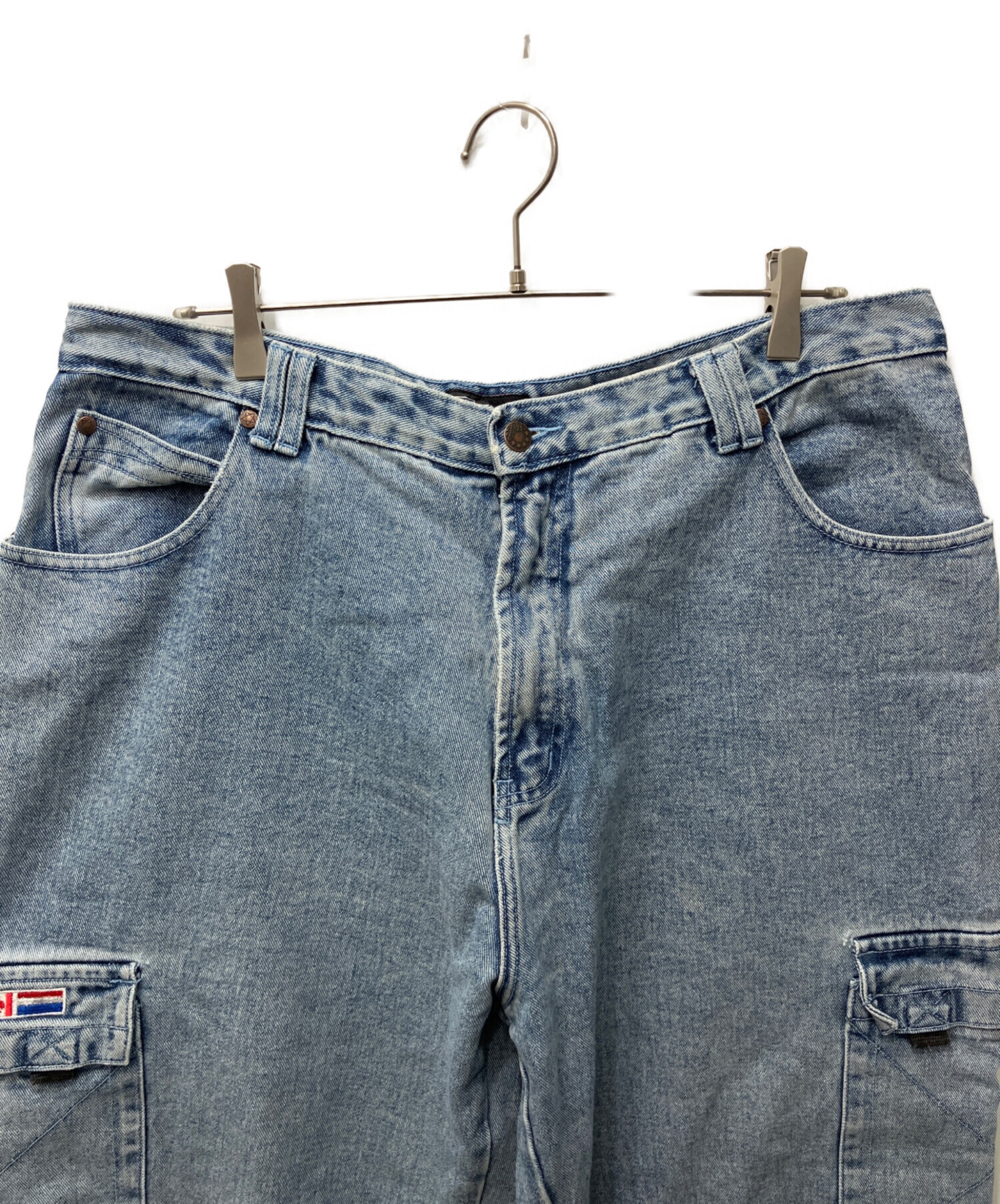 中古・古着通販】FUBU (フブ) デニムカーゴパンツ インディゴ サイズ 
