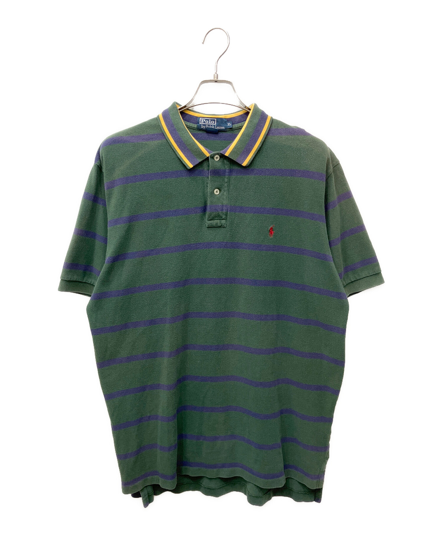 古着 90s ラルフローレン　ラガーシャツ　ポロシャツ ボーダー 中古・古着通販】POLO RALPH LAUREN (ポロ・ラルフローレン) 90S