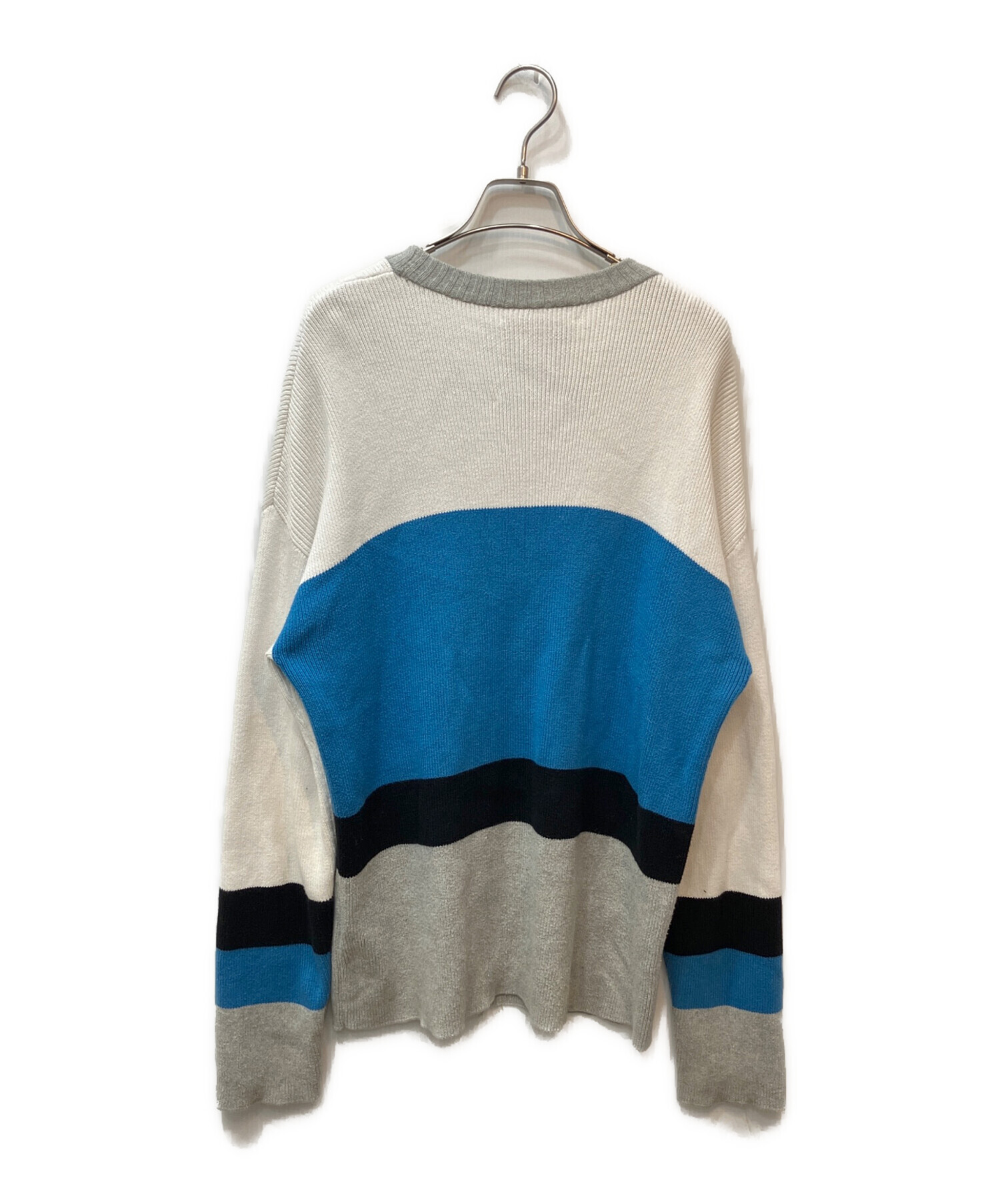 中古・古着通販】DIESEL (ディーゼル) d.78 ニット ブルー×グレー 