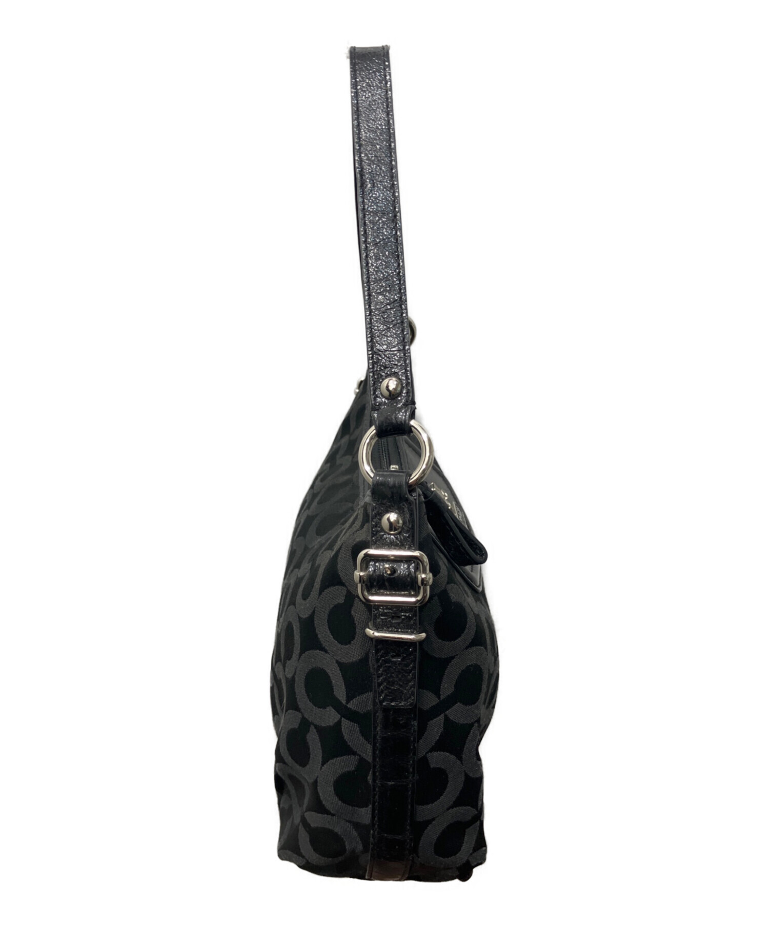 中古・古着通販】COACH (コーチ) オプアートワンハンドルハンドバッグ 