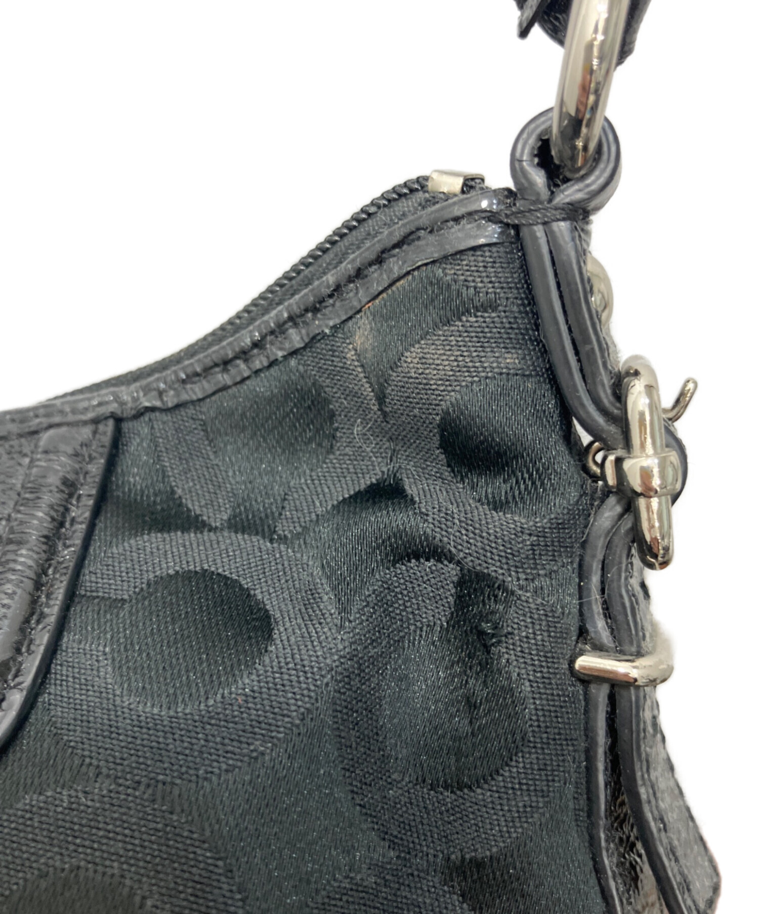 中古・古着通販】COACH (コーチ) オプアートワンハンドルハンドバッグ 