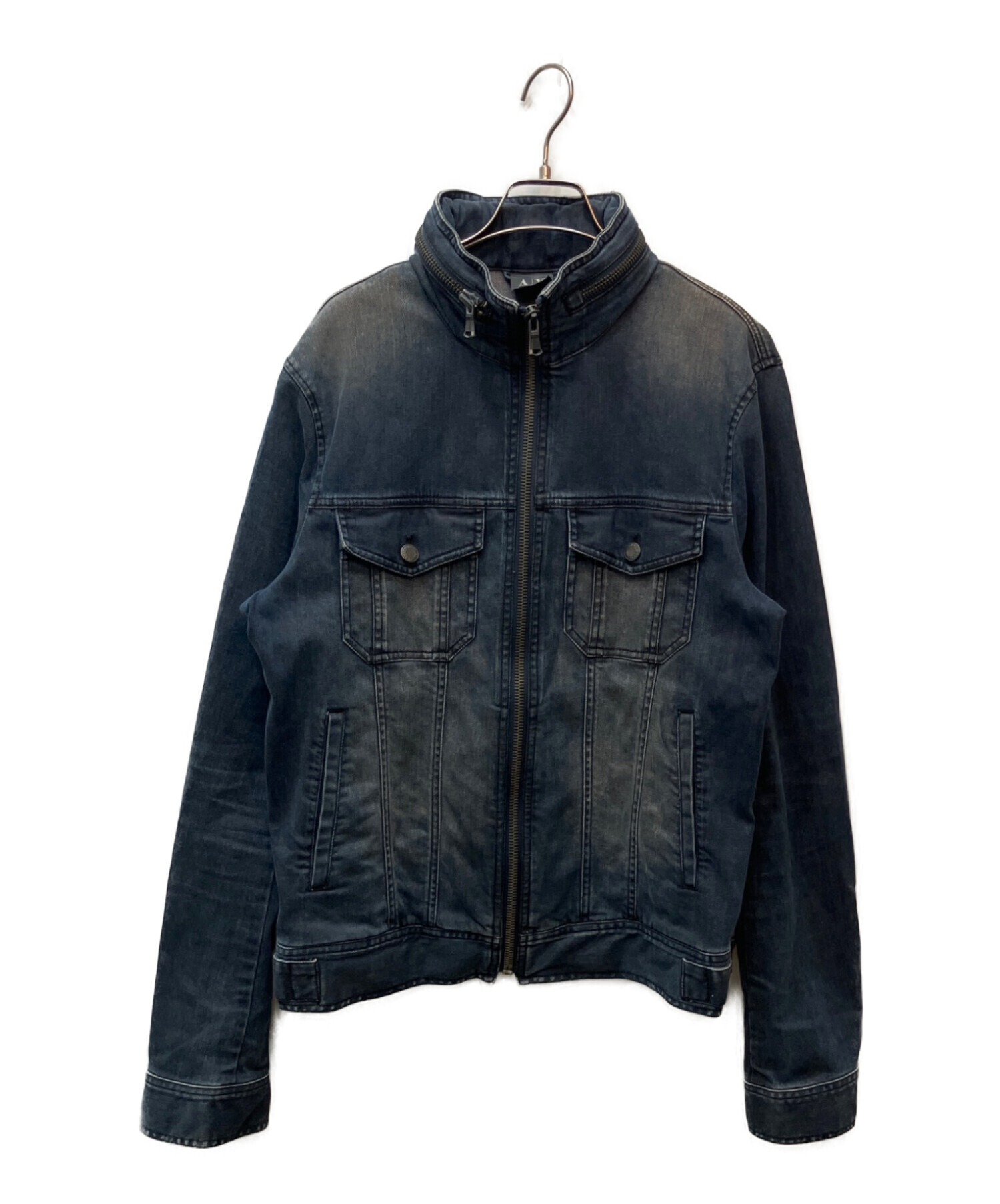 コーティングデニムジャケット 中古・古着通販】ARMANI EXCHANGE (アルマーニ エクスチェンジ) ジップ