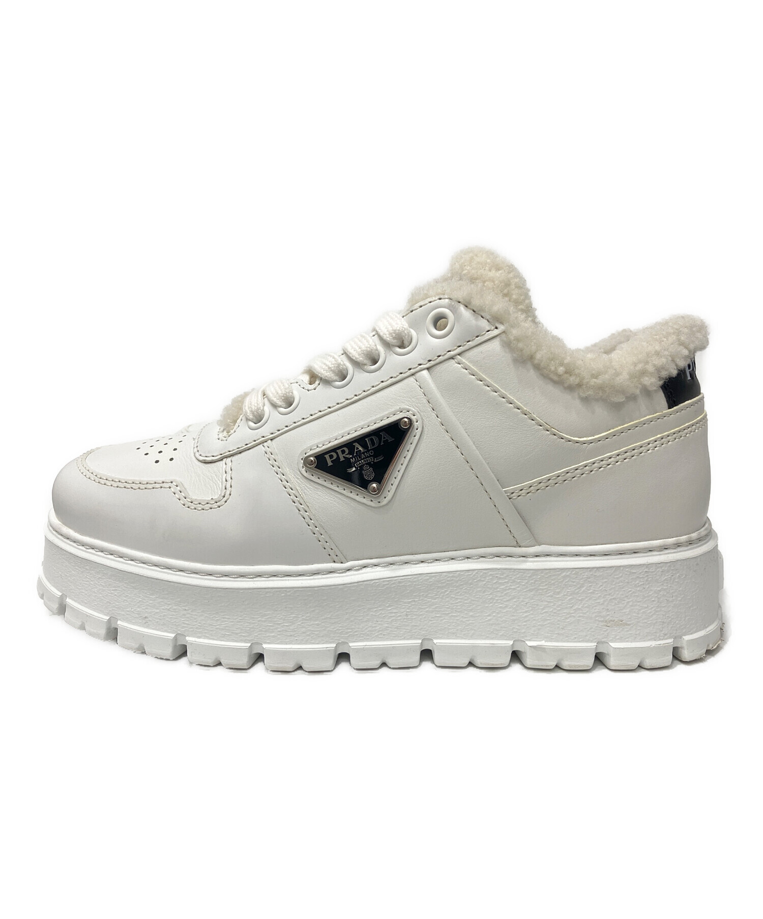 中古・古着通販】PRADA (プラダ) トライアングルロゴ レザー