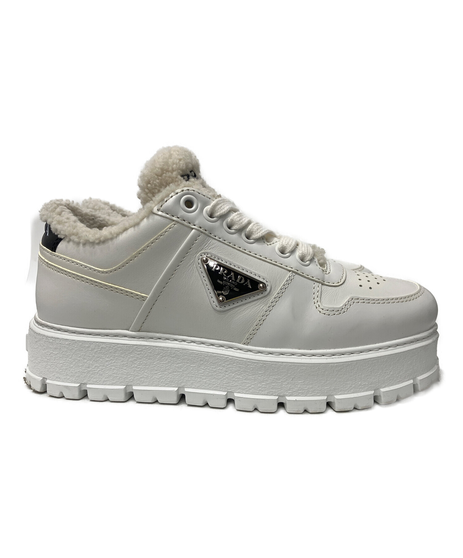 中古・古着通販】PRADA (プラダ) トライアングルロゴ レザー