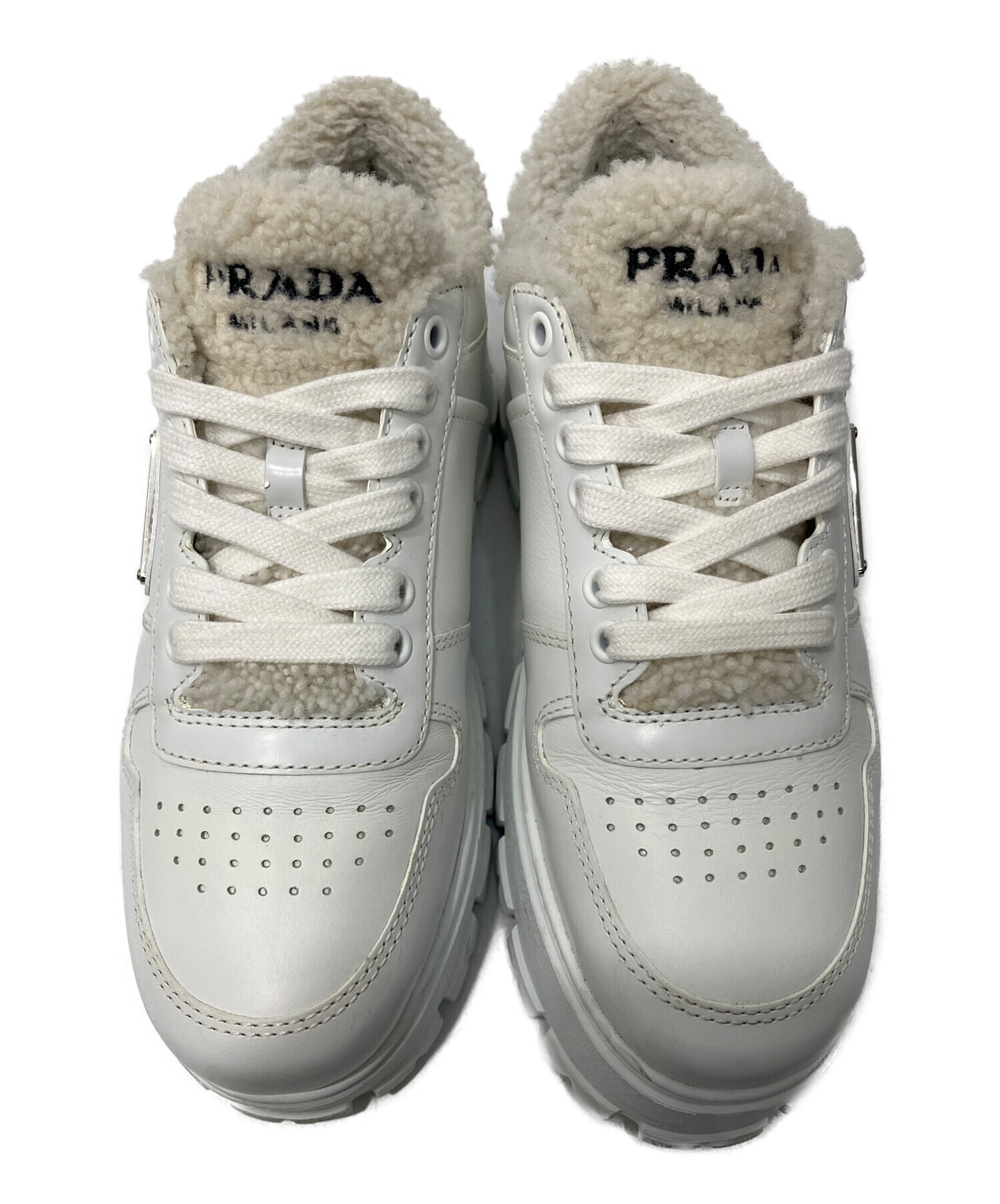 中古・古着通販】PRADA (プラダ) トライアングルロゴ レザー