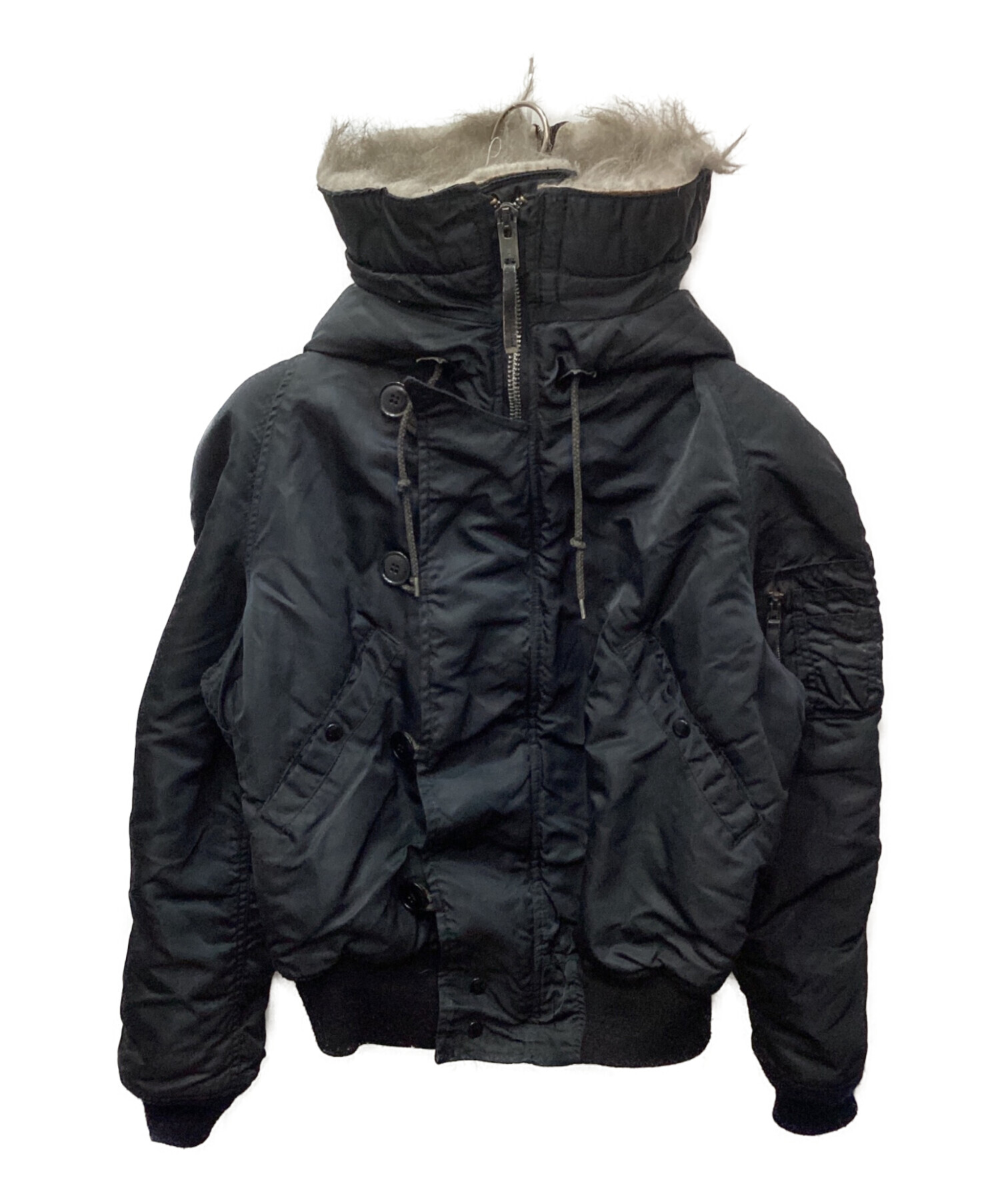 中古 uniform experiment × ALPHA N-2B ジャケット 中古・古着通販】ALPHA (アルファ) N-2Bジャケット ブラック サイズ:M
