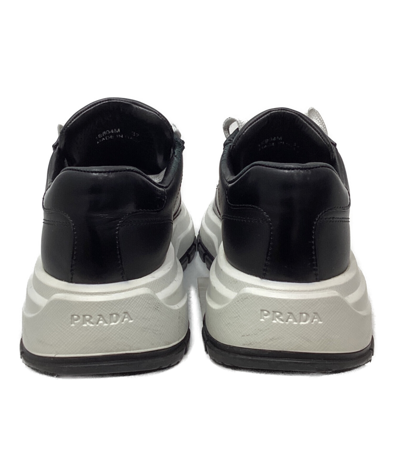中古・古着通販】PRADA (プラダ) Prax 01 レザー スニーカー ブラック
