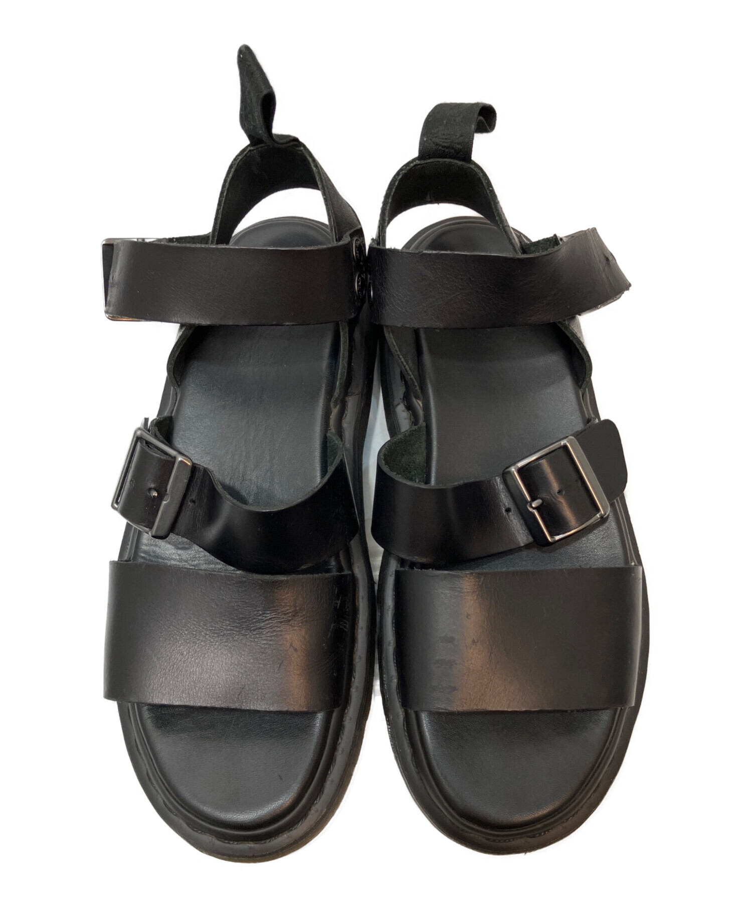 【美品】ドクターマーチン グリフォン 黒 レザー サンダル 中古・古着通販】Dr.Martens (ドクターマーチン) GRYPHON レザー