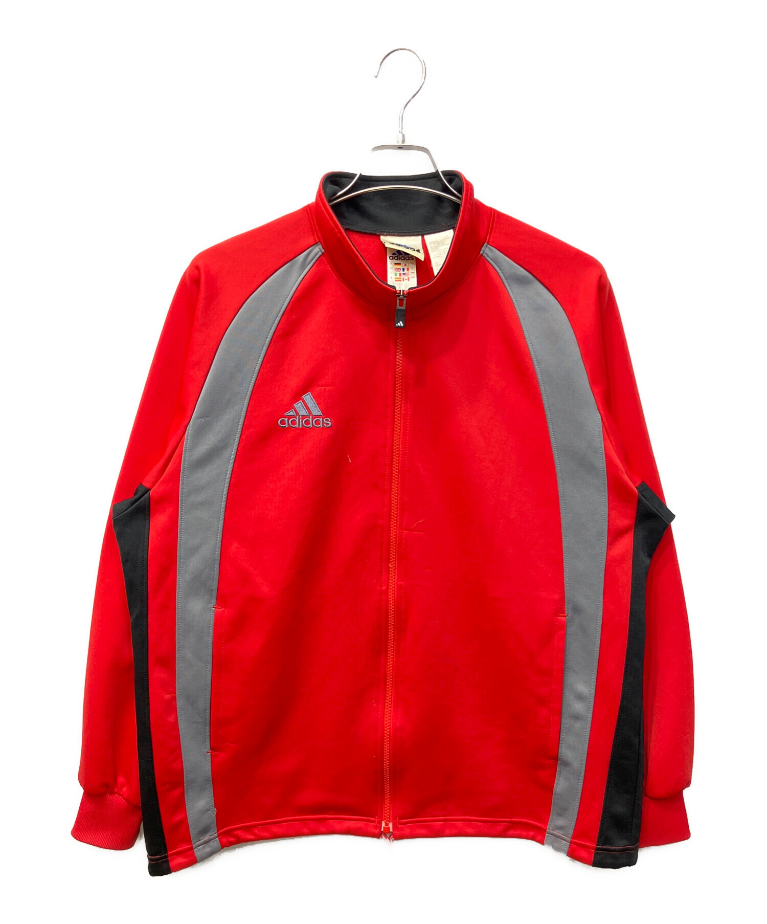 赤 アディダス トレーニングシャツ adidas セットアップ S ナイロン