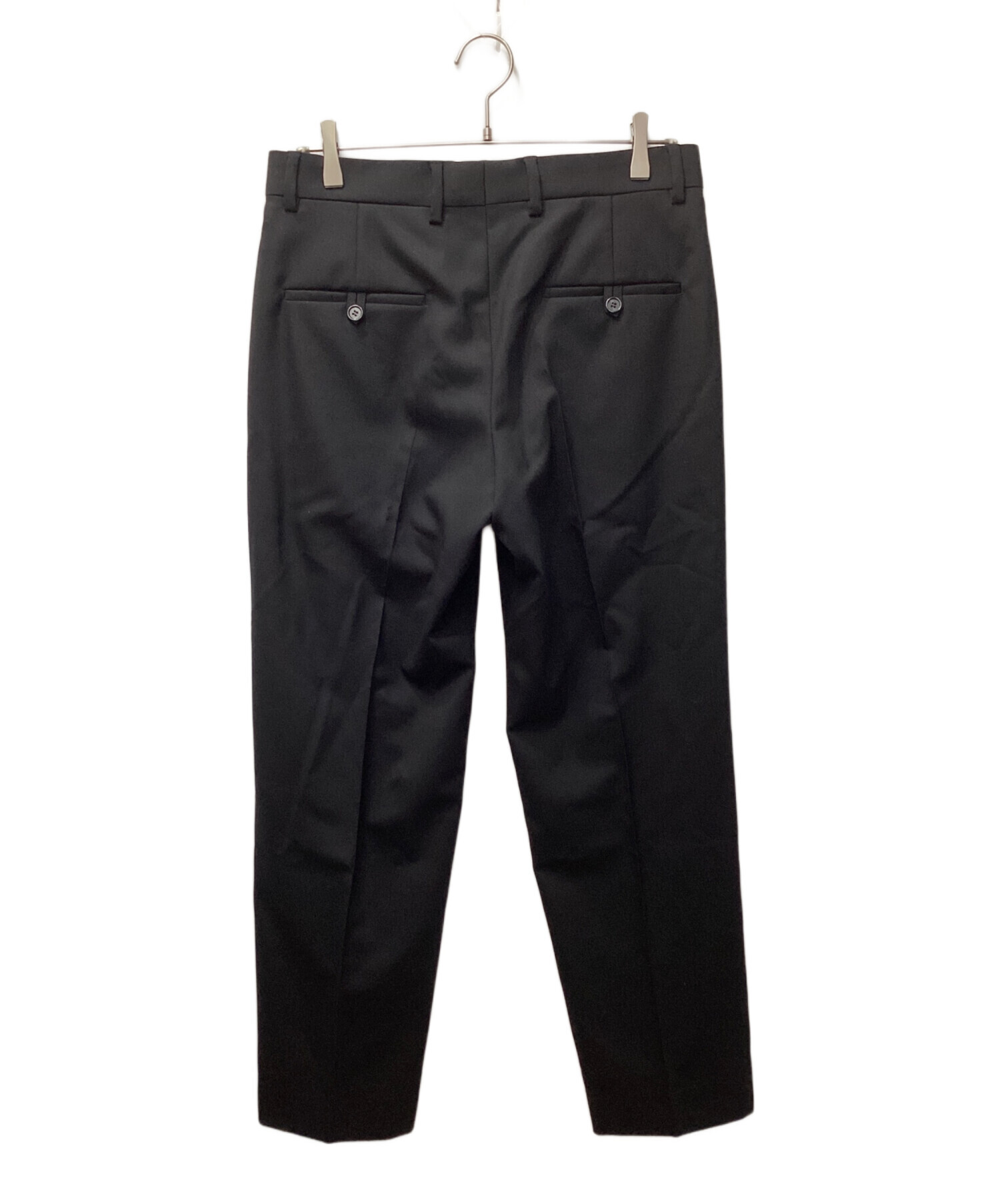 LOEWE スラックス ブラック サイズ44 メンズ 中古・古着通販】LOEWE (ロエベ) ウールスラックス ブラック サイズ:46
