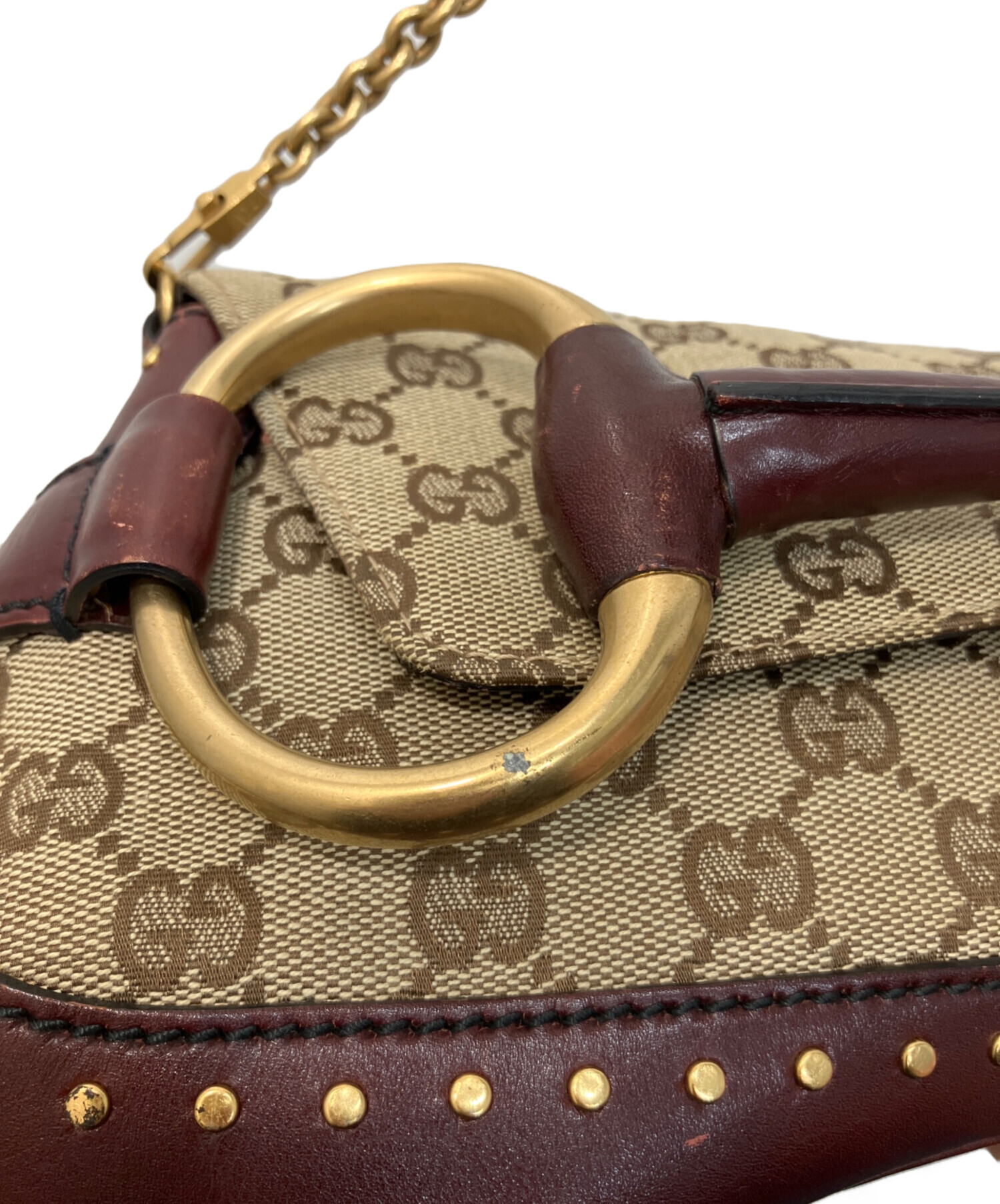 中古・古着通販】GUCCI (グッチ) ホースビットチェーンショルダー