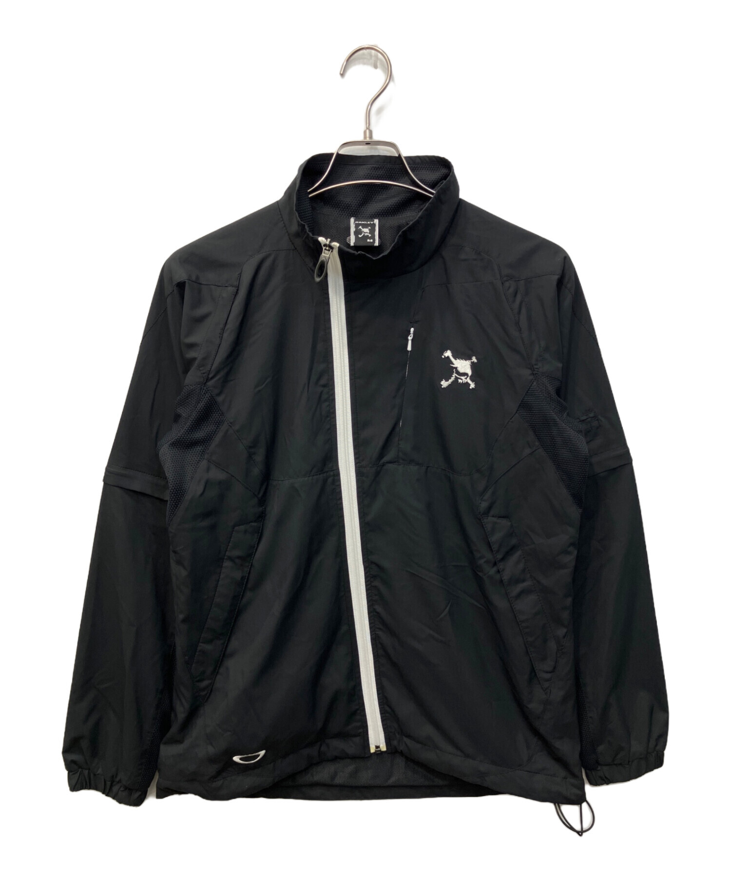 オークリー メンズ ジップ ブルゾン ジャケット Lサイズ ブラック ゴルフ 中古・古着通販】OAKLEY (オークリー) クラウンジップジャケット