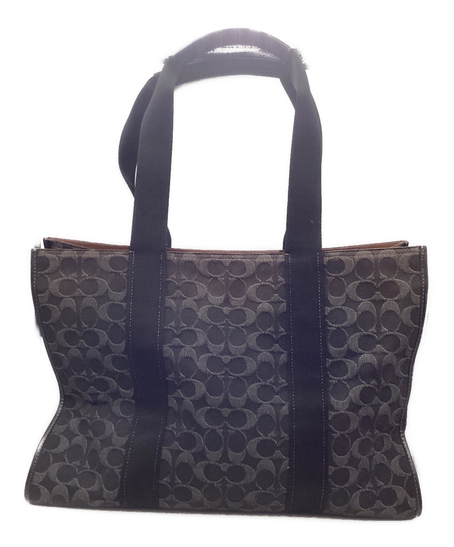 中古・古着通販】COACH (コーチ) ブラック ラージ スミス トート