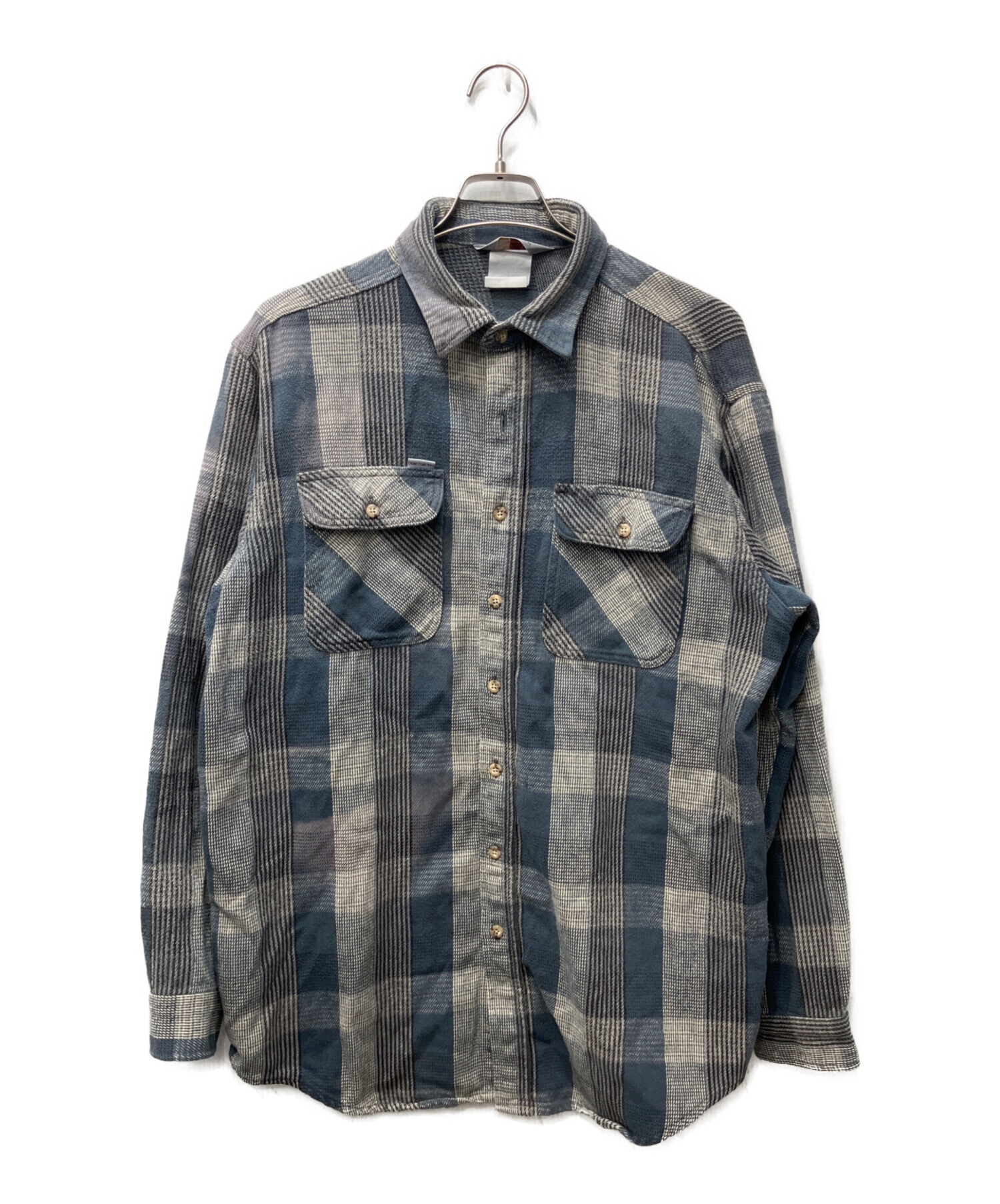 Carhartt グレー系チェック フランネルシャツ 中古・古着通販】CarHartt (カーハート) 80's-90's チェックネルシャツ