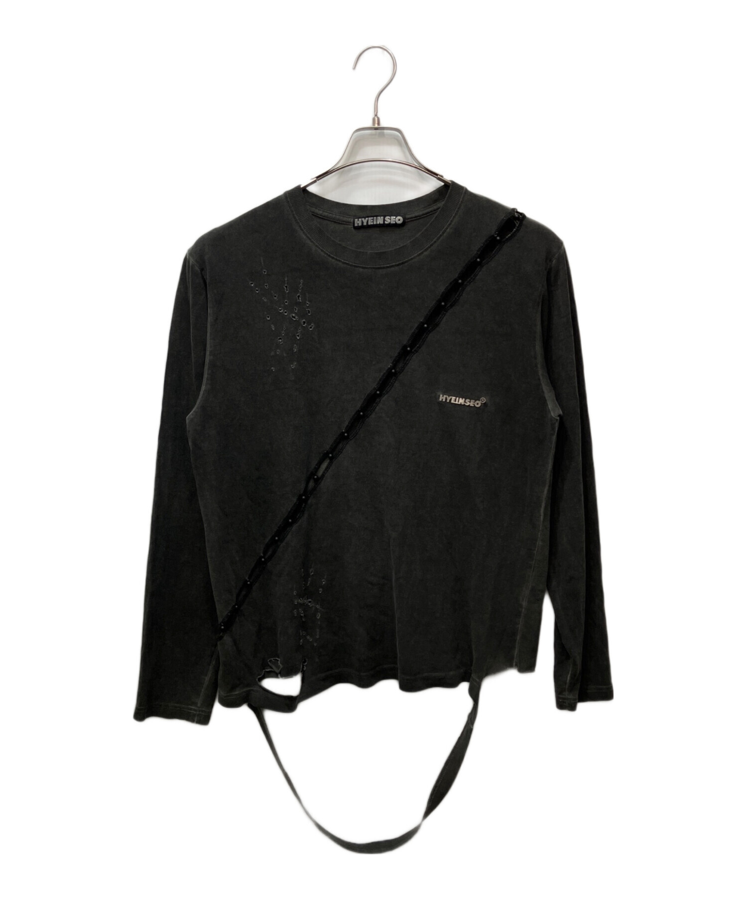 中古・古着通販】HYEIN SEO (ヘインソ) SLASHED LONG SLEEVE ブラック