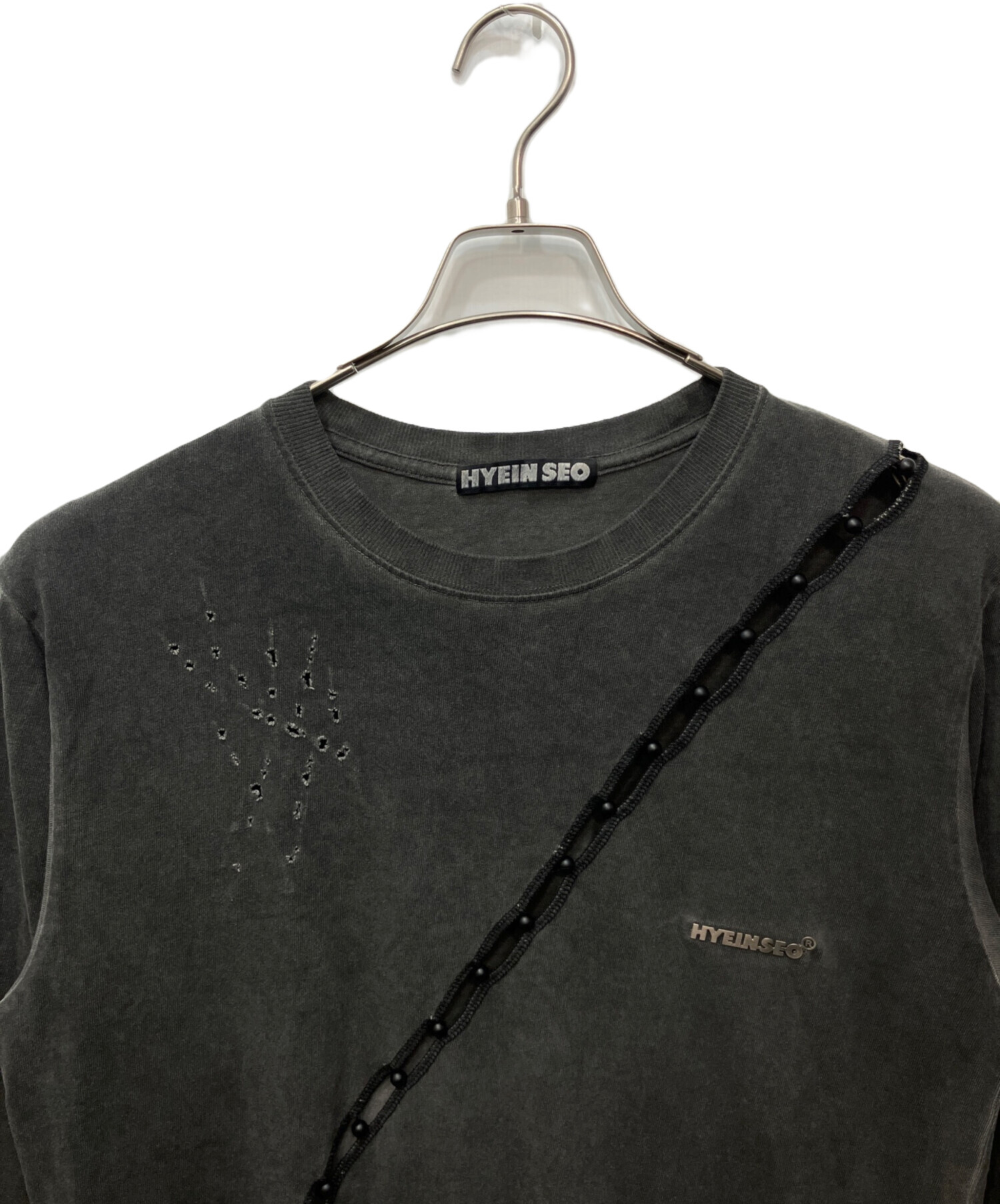 中古・古着通販】HYEIN SEO (ヘインソ) SLASHED LONG SLEEVE ブラック