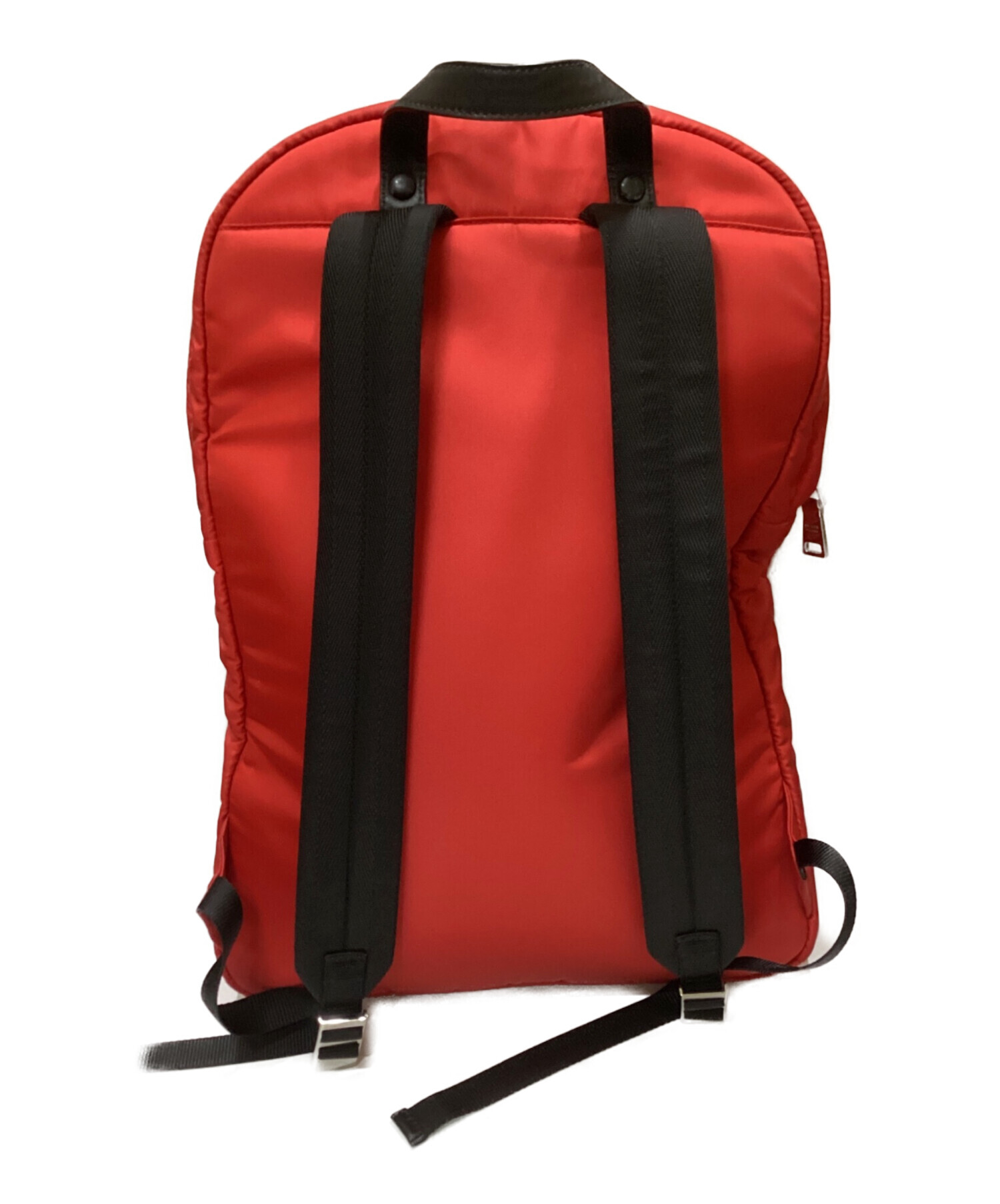 中古・古着通販】PRADA (プラダ) ロゴキルティングバックパック レッド