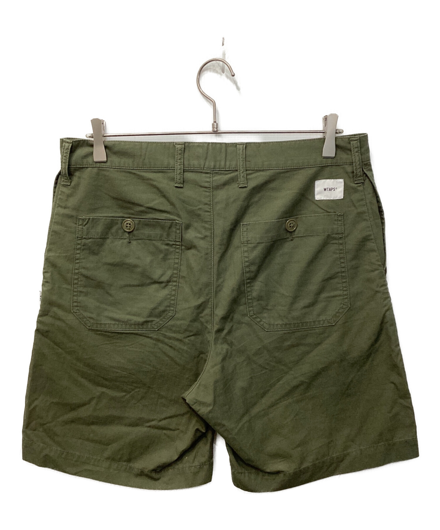 WTAPS ダブルタップス ショートパンツ 3(L位) カーキ 【古着】【中古】 中古・古着通販】WTAPS (ダブルタップス) BUDS SHORTS/リップストップ