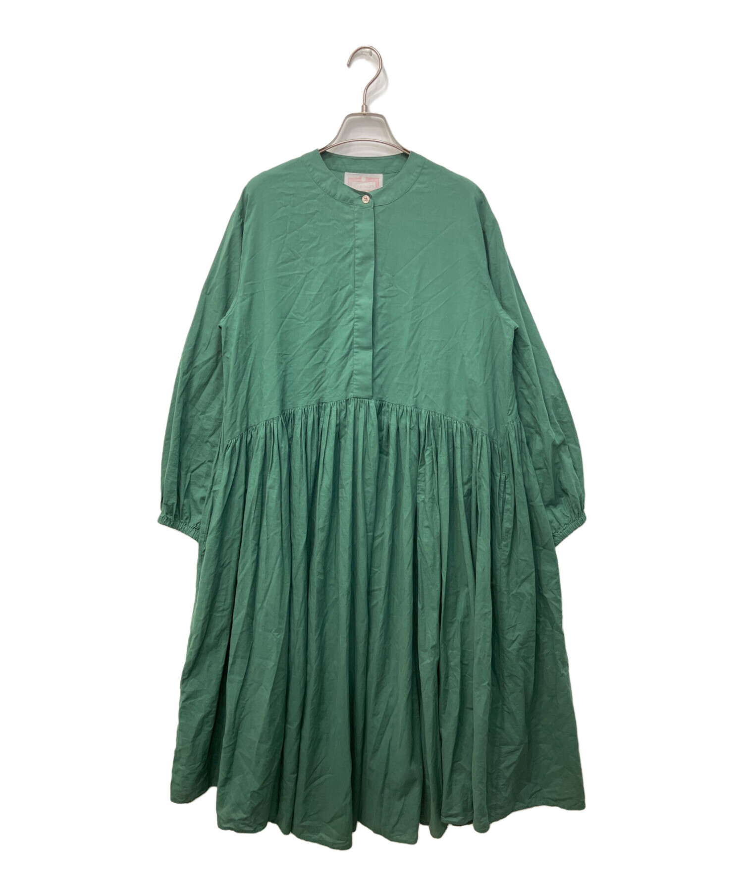 中古・古着通販】BEARDSLEY (ビアズリー) ギャザーワンピース グリーン