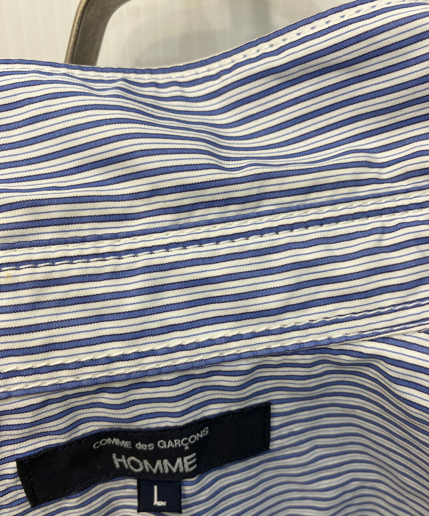 コムデギャルソン！ 未使用！ ストライプ柄 ダブルブレスト 半袖 中古・古着通販】COMME des GARCONS HOMME (コムデギャルソン オム