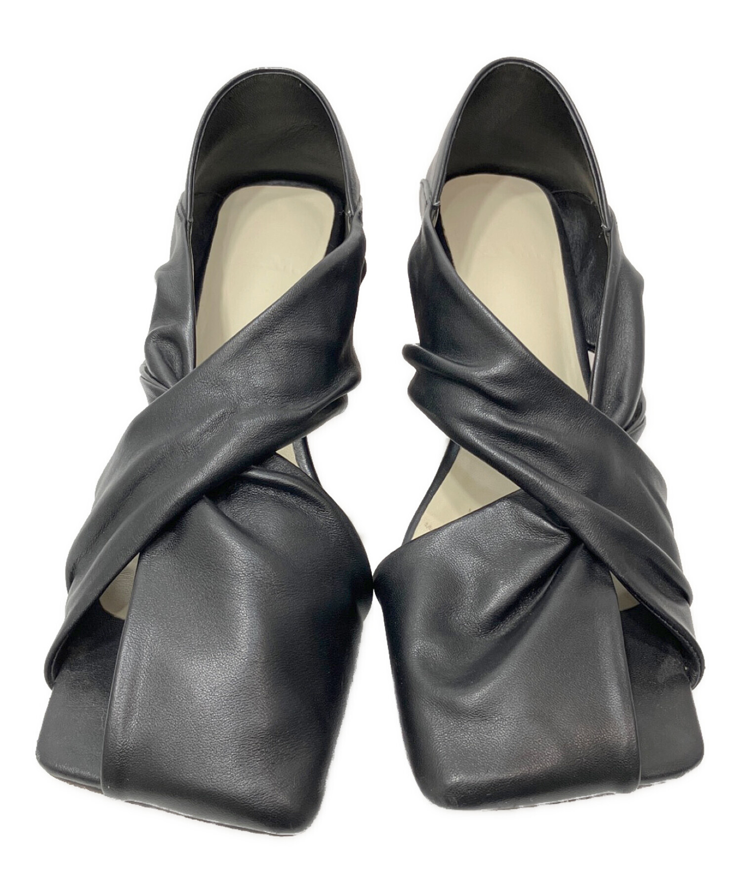 靴 ALM. HEIDI LEATHER PUMPS BLACK 38 中古・古着通販】ALM. (アルム) HEIDI LEATHER PUMPS ブラック サイズ