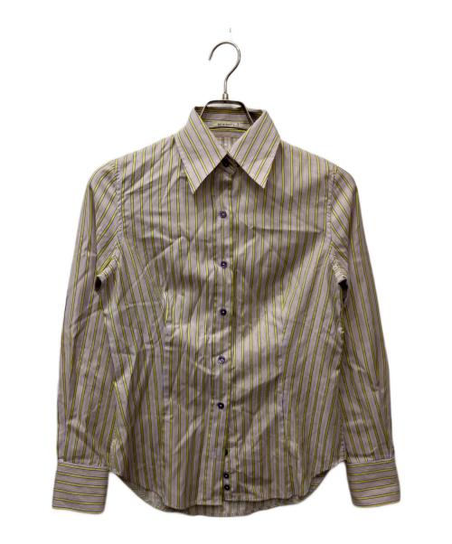 中古・古着通販】ETRO (エトロ) ストライプシャツ パープル×イエロー