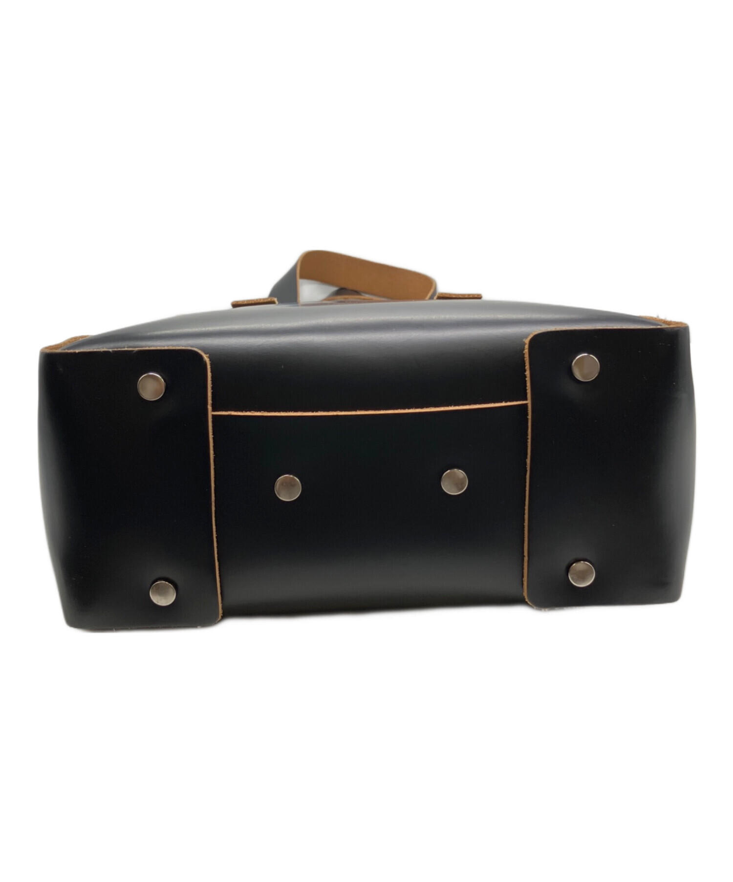 Hender Scheme ブラックレザートートバッグ 中古・古着通販】HENDER SCHEME (エンダースキーマ) assemble hand bag