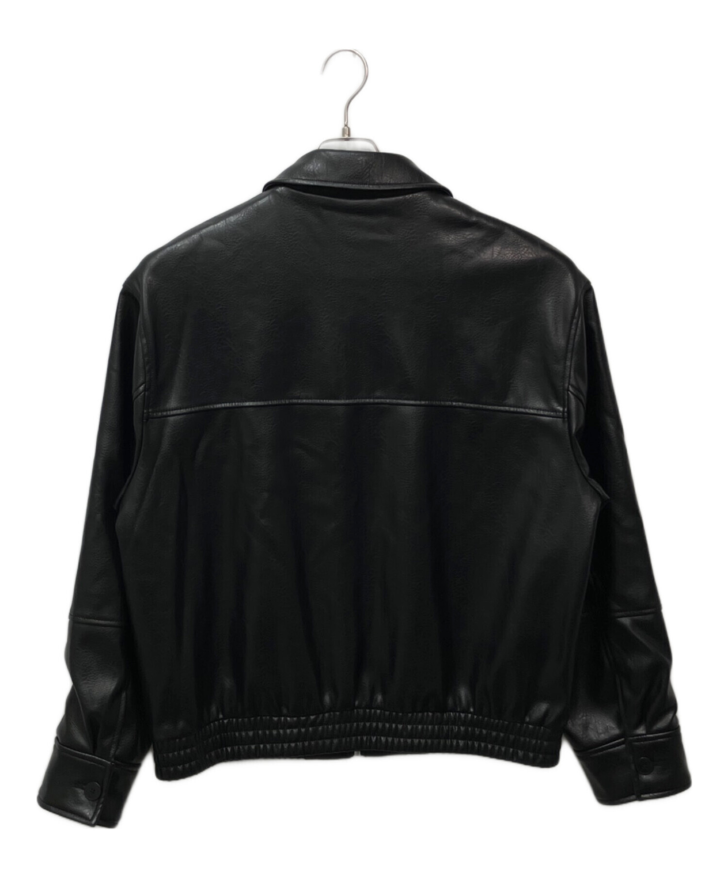 中古・古着通販】ZARA (ザラ) エコレザーボンバージャケット ブラック