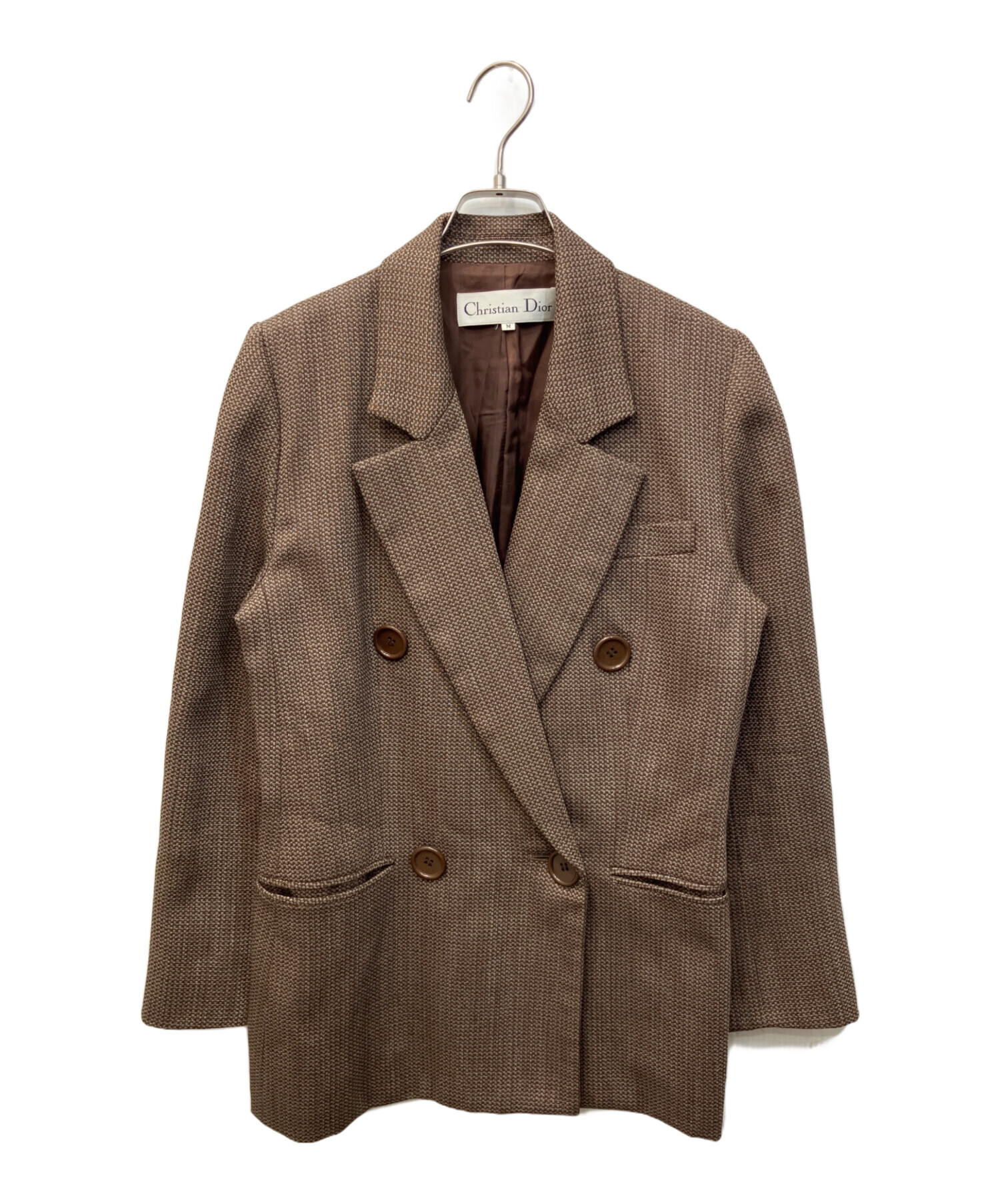 Christian Dior ブラウン テーラードジャケット 中古・古着通販】Christian Dior (クリスチャン ディオール