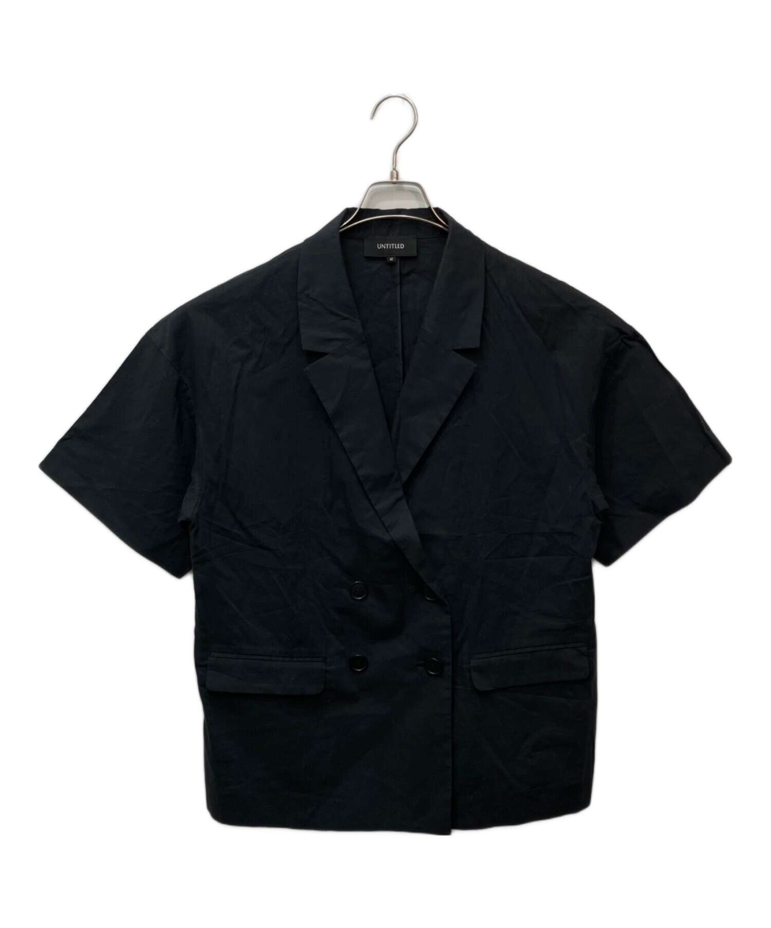 中古・古着通販】UNTITLED (アンタイトル) ハーフスリーブリネン混 