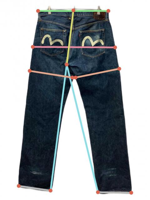 中古・古着通販】EVISU (エヴィス) 白カモメペイント セルビッチデニム