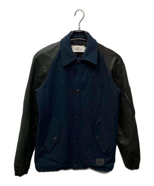 中古・古着通販】COACH (コーチ) ゴートレザー切替ウールスタジャン