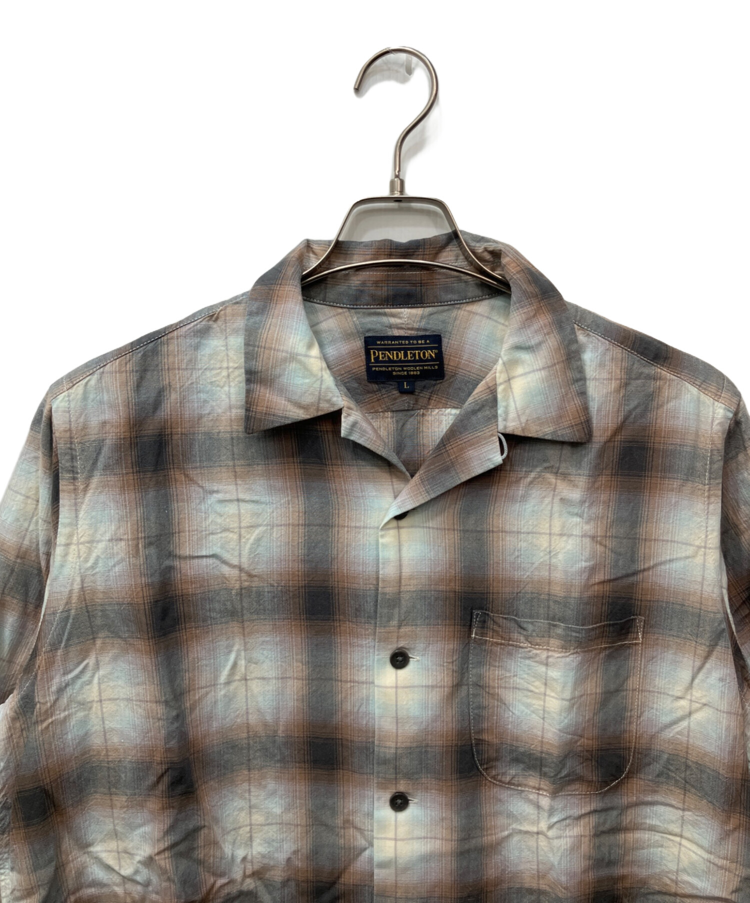 中古・古着通販】PENDLETON (ペンドルトン) チェックオープンカラー
